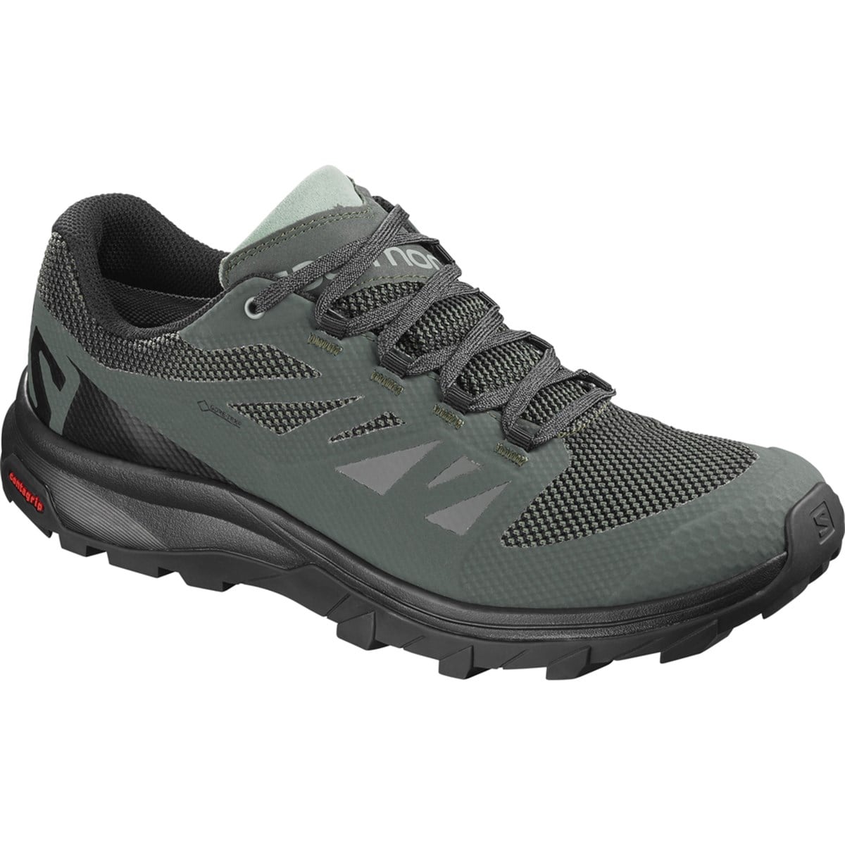 Salomon 404771 Outline Goretex Erkek Ayakkabi Haki