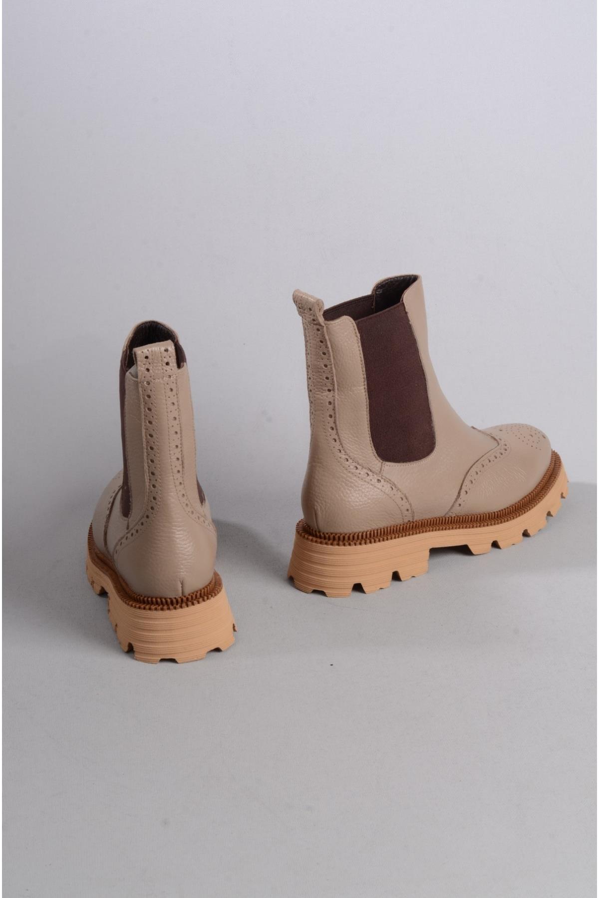 SEÇ 12645 HAKİKİ DERİ EVA TABANLI KADIN BOT VİZON