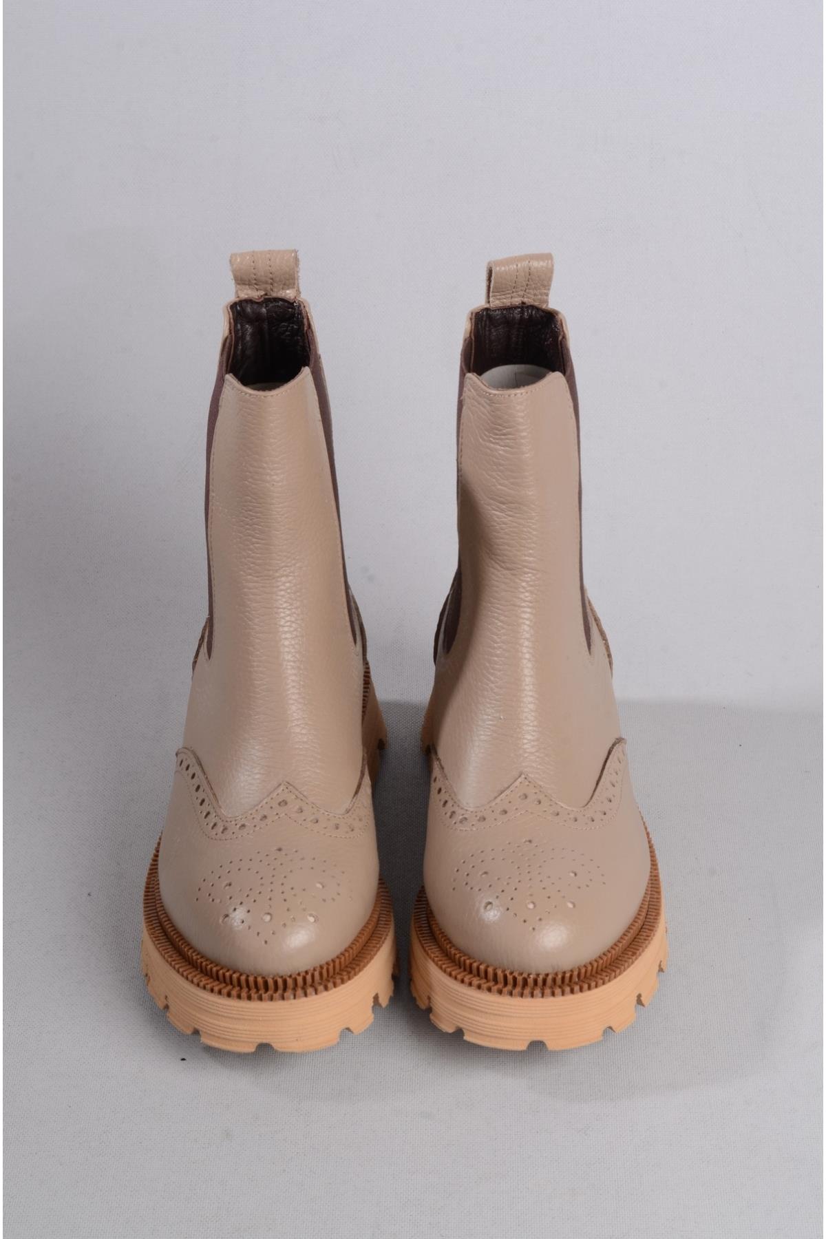 SEÇ 12645 HAKİKİ DERİ EVA TABANLI KADIN BOT VİZON