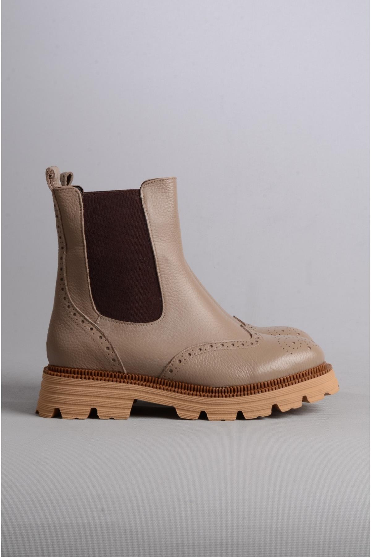 SEÇ 12645 HAKİKİ DERİ EVA TABANLI KADIN BOT VİZON