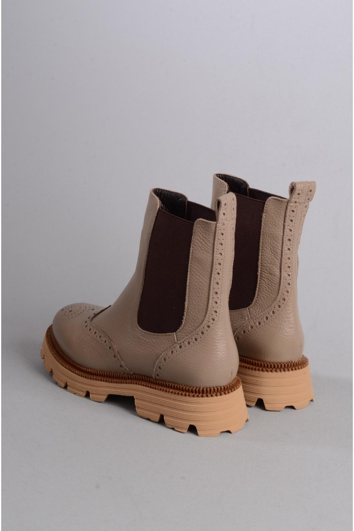 SEÇ 12645 HAKİKİ DERİ EVA TABANLI KADIN BOT VİZON