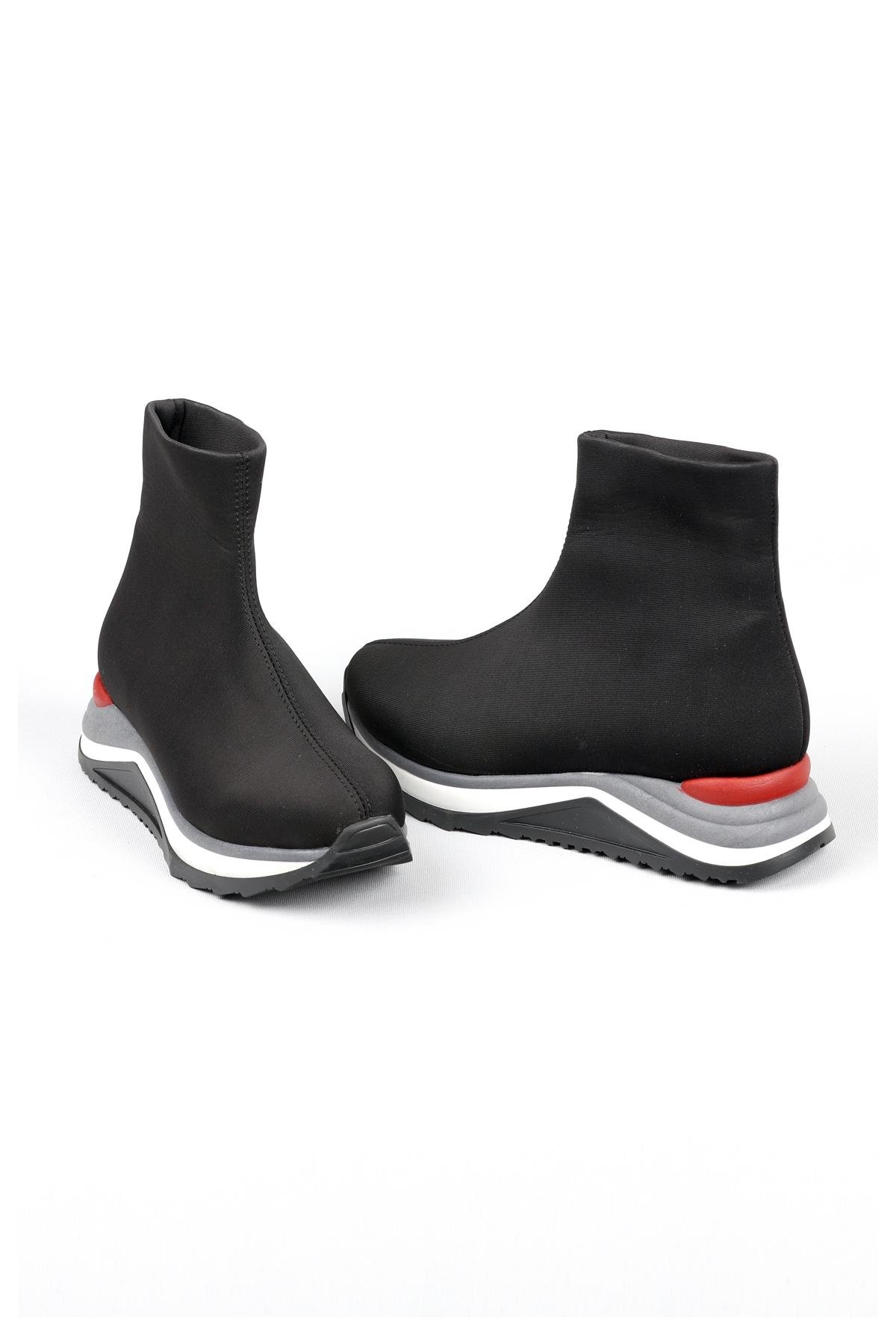 Seç 1423 Sneakers Kadin Bot Siyah Streç