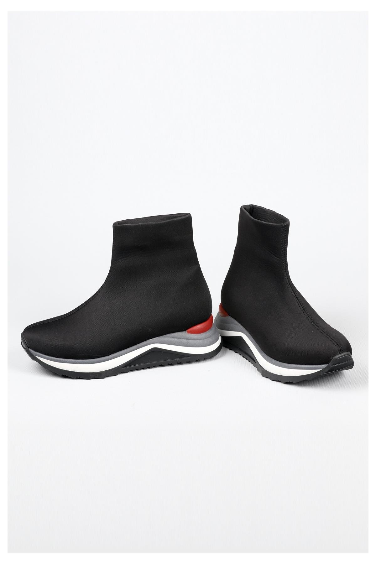 Seç 1423 Sneakers Kadin Bot Siyah Streç