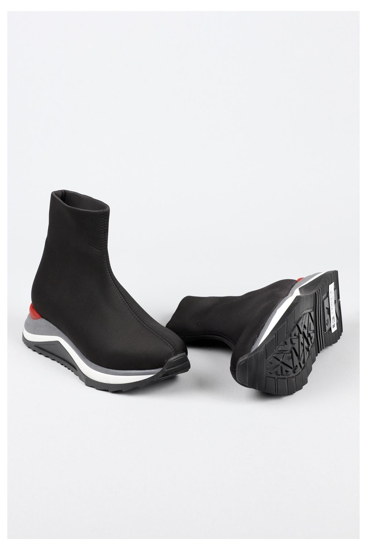 Seç 1423 Sneakers Kadin Bot Siyah Streç