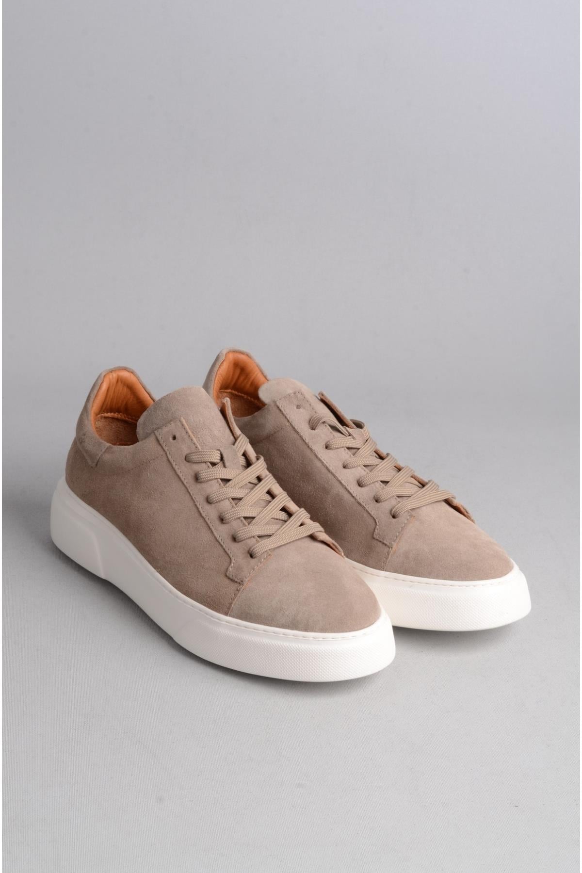 SEÇ 2501 HAKİKİ DERİ ERKEK SNEAKERS AYAKKABI VİZON SÜET