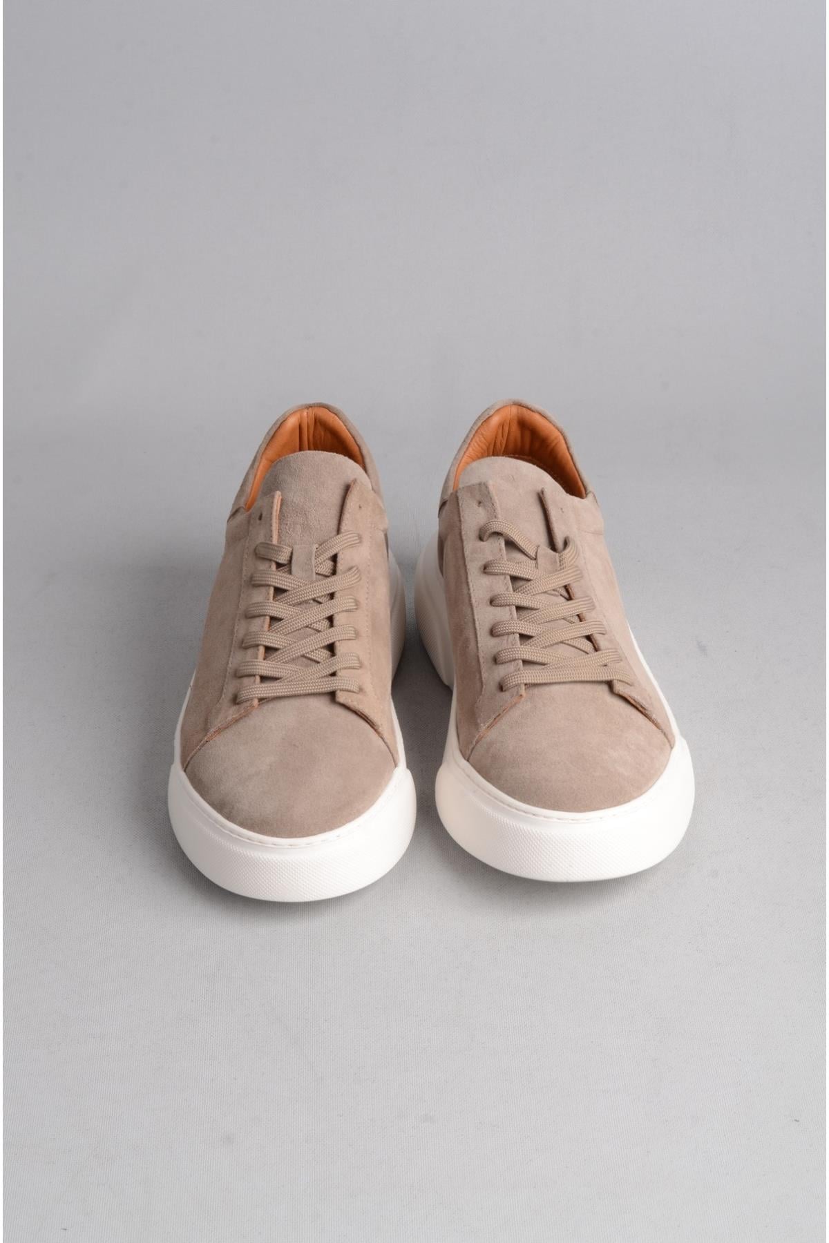 SEÇ 2501 HAKİKİ DERİ ERKEK SNEAKERS AYAKKABI VİZON SÜET