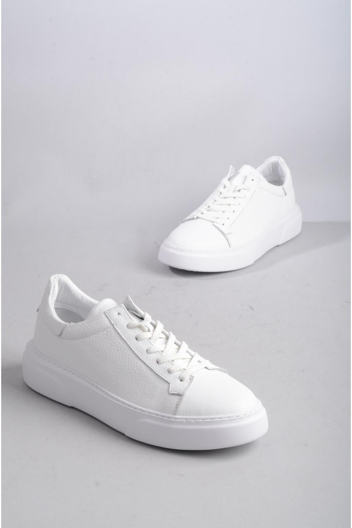 SEÇ 2501 HAKİKİ DERİ ERKEK SNEAKERS AYAKKABI BEYAZ