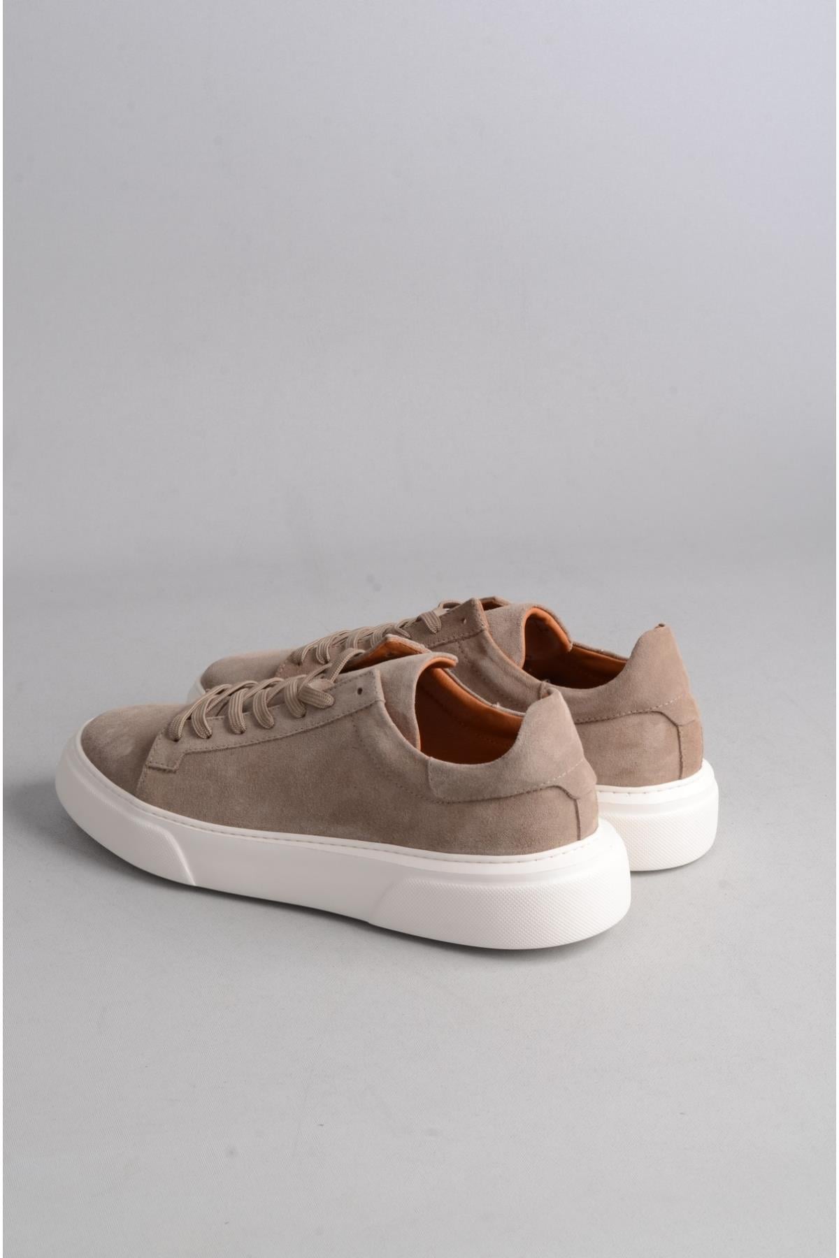 SEÇ 2501 HAKİKİ DERİ ERKEK SNEAKERS AYAKKABI VİZON SÜET