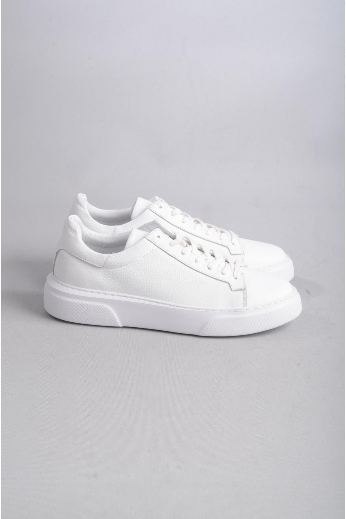 SEÇ 2501 HAKİKİ DERİ ERKEK SNEAKERS AYAKKABI BEYAZ