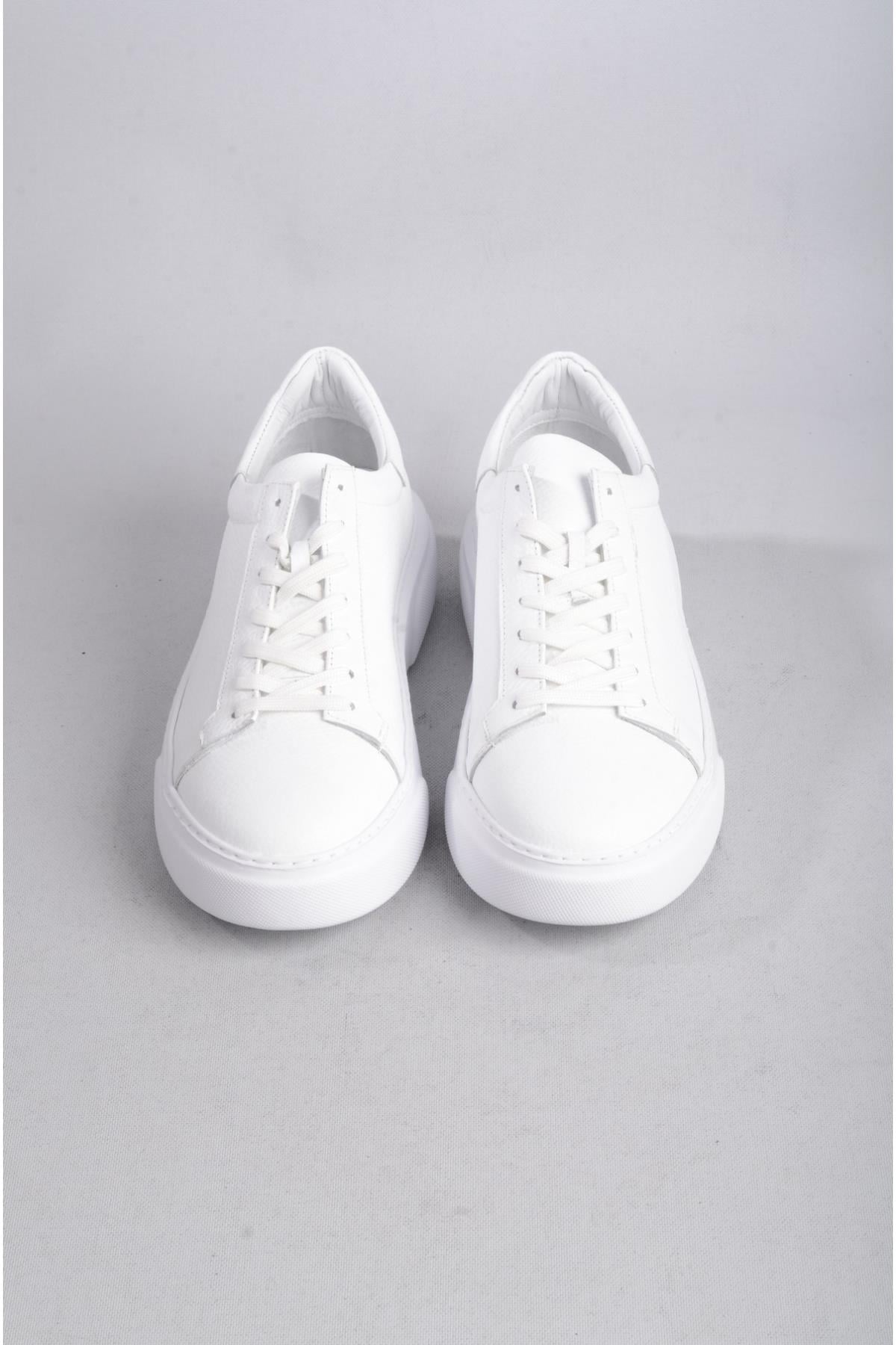 SEÇ 2501 HAKİKİ DERİ ERKEK SNEAKERS AYAKKABI BEYAZ