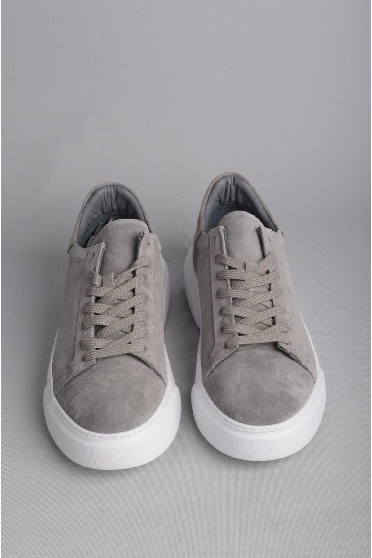 SEÇ 2501 HAKİKİ DERİ ERKEK SNEAKERS AYAKKABI GRİ SÜET