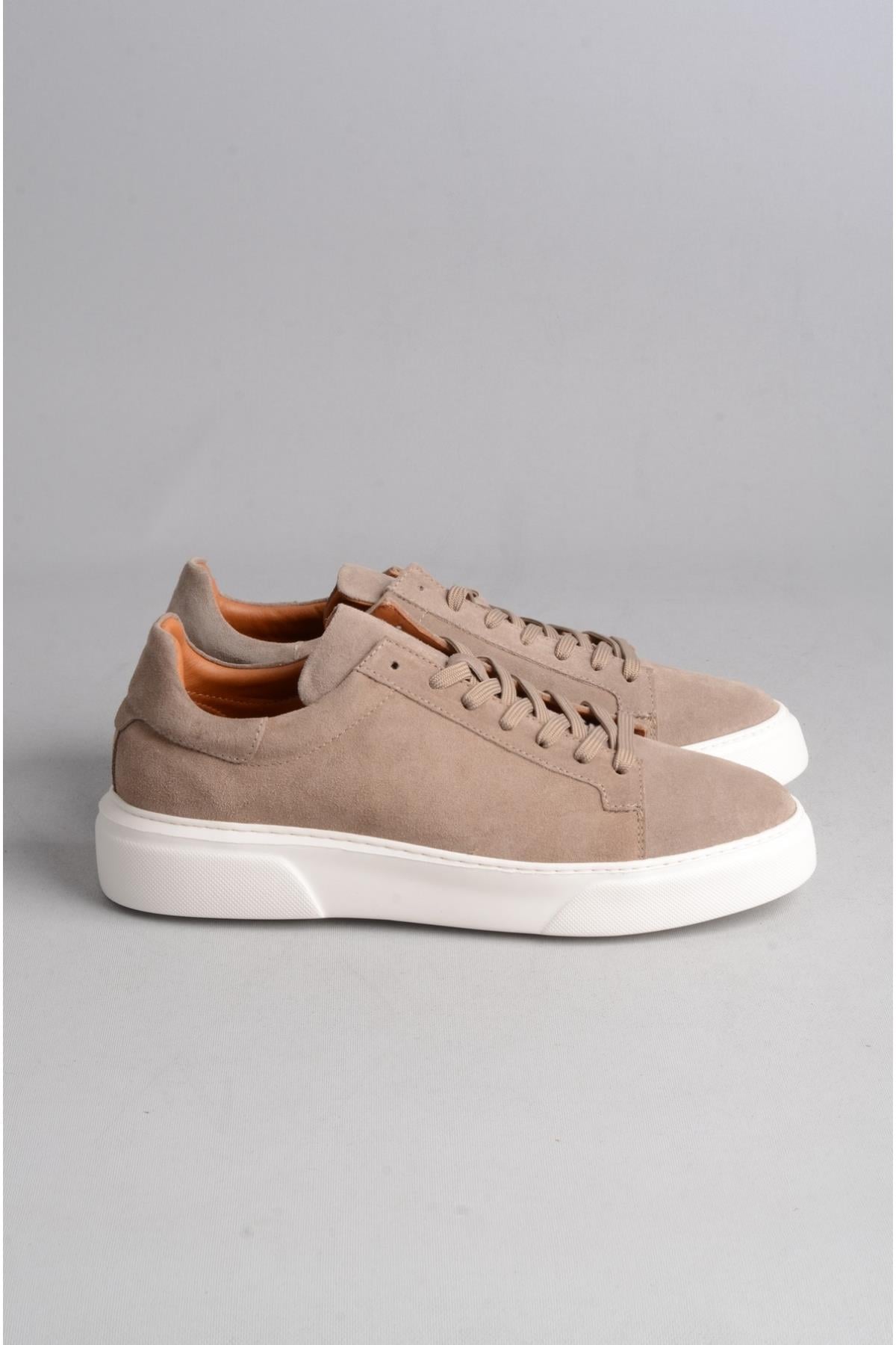 SEÇ 2501 HAKİKİ DERİ ERKEK SNEAKERS AYAKKABI VİZON SÜET
