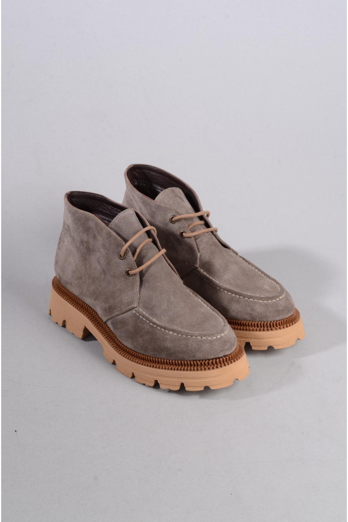 SEÇ 407 HAKİKİ DERİ EVA TABANLI KADIN BOT VİZON SÜET