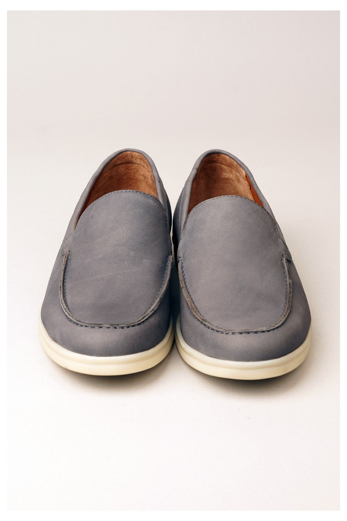 Seç 4439 Hakiki Deri Casual Erkek Ayakkabi Gri Süet