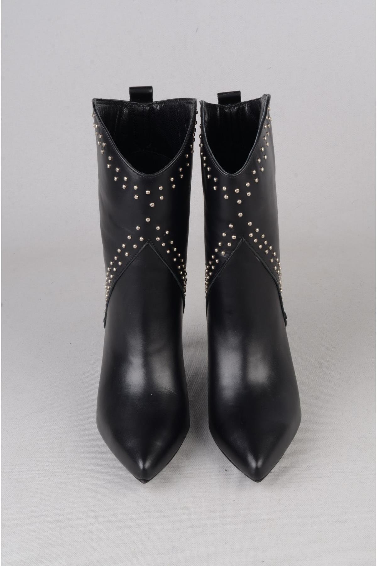 SEÇ 5510 WESTERN TOPUKLU ÇİZME (Topuk Boyu:7 cm) SİYAH