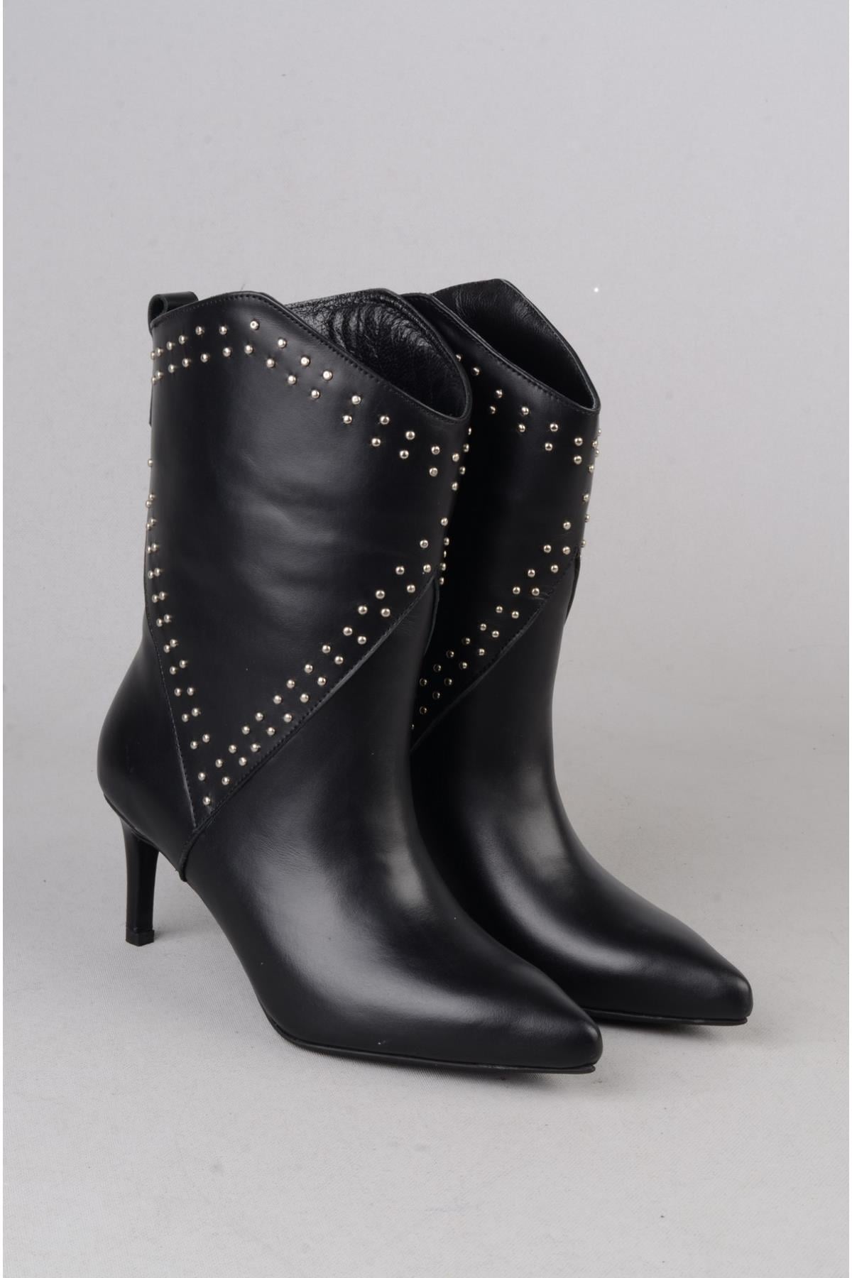 SEÇ 5510 WESTERN TOPUKLU ÇİZME (Topuk Boyu:7 cm) SİYAH