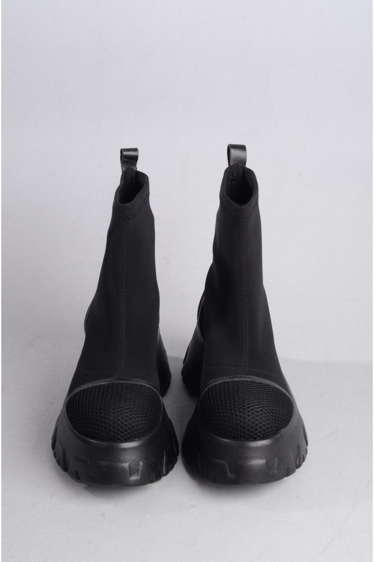 SEÇ 5840 KALIN TABANLI STREÇ BOT (Topuk Boyu: 6cm) SİYAH