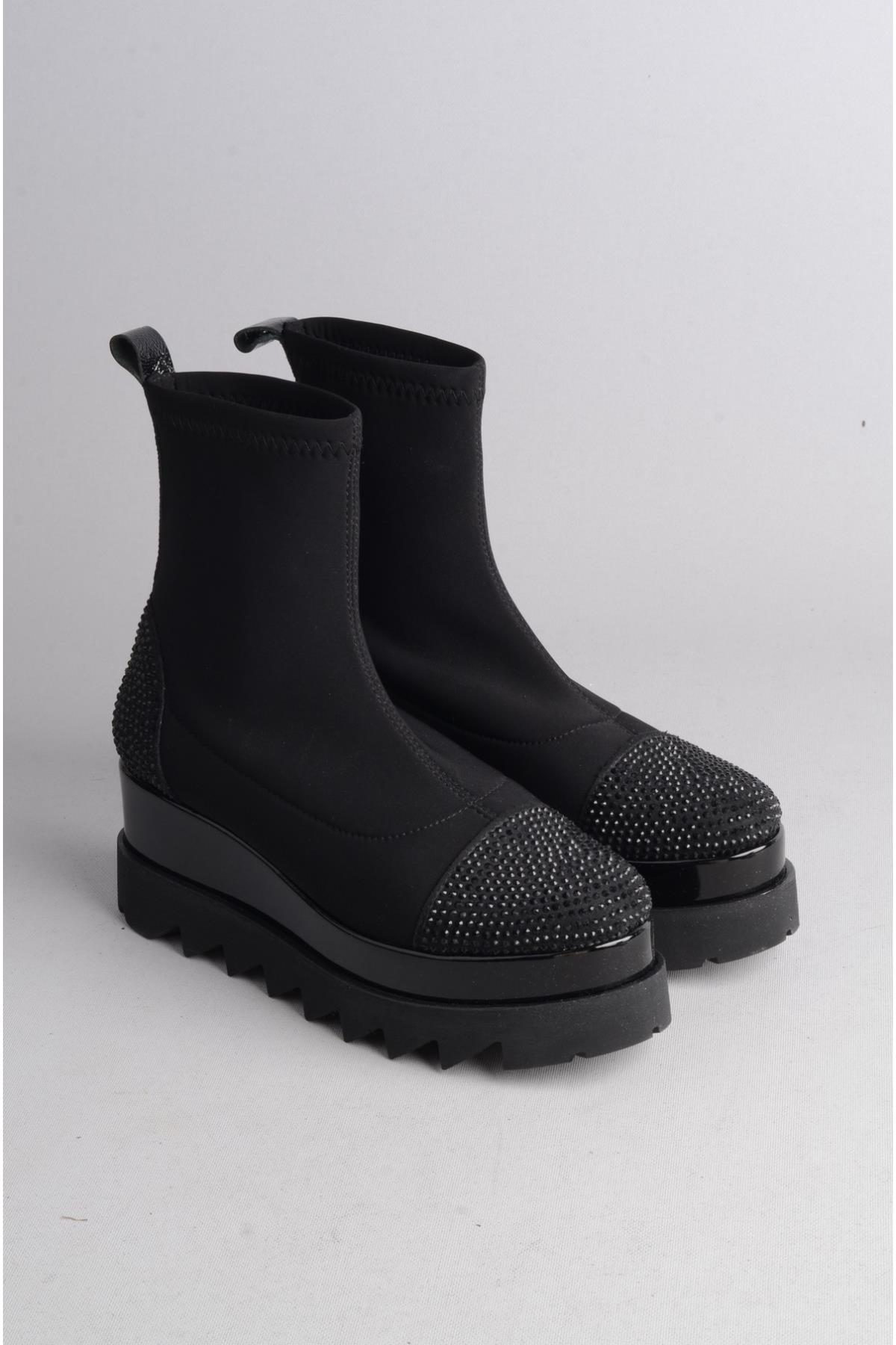 SEÇ 692412 STREÇ TAŞ DETAYLI ÖZEL TASARIM KADIN BOT