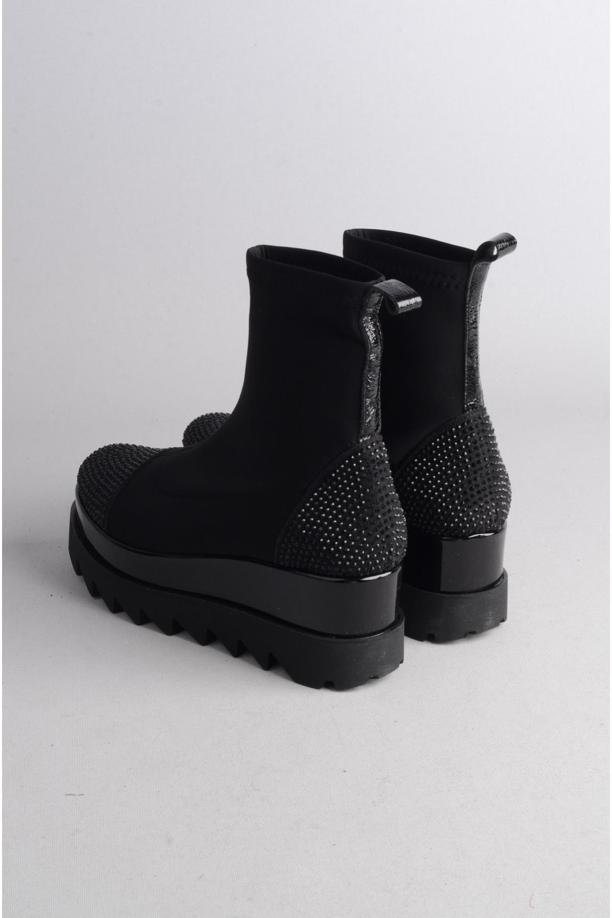 SEÇ 692412 STREÇ TAŞ DETAYLI ÖZEL TASARIM KADIN BOT