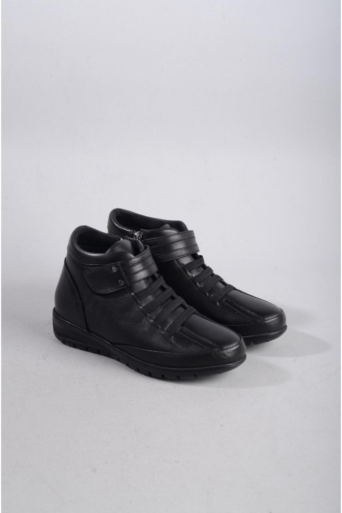 SEÇ 7118 HAKİKİ DERİ COMFORT KADIN BOT SİYAH