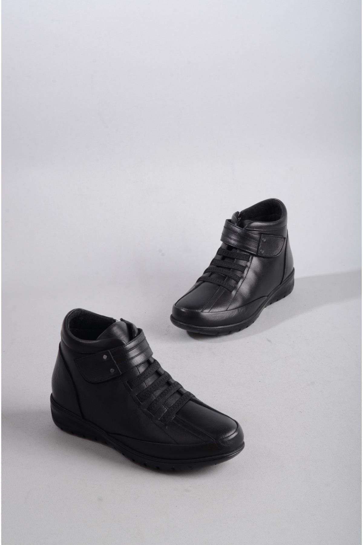 SEÇ 7118 HAKİKİ DERİ COMFORT KADIN BOT SİYAH