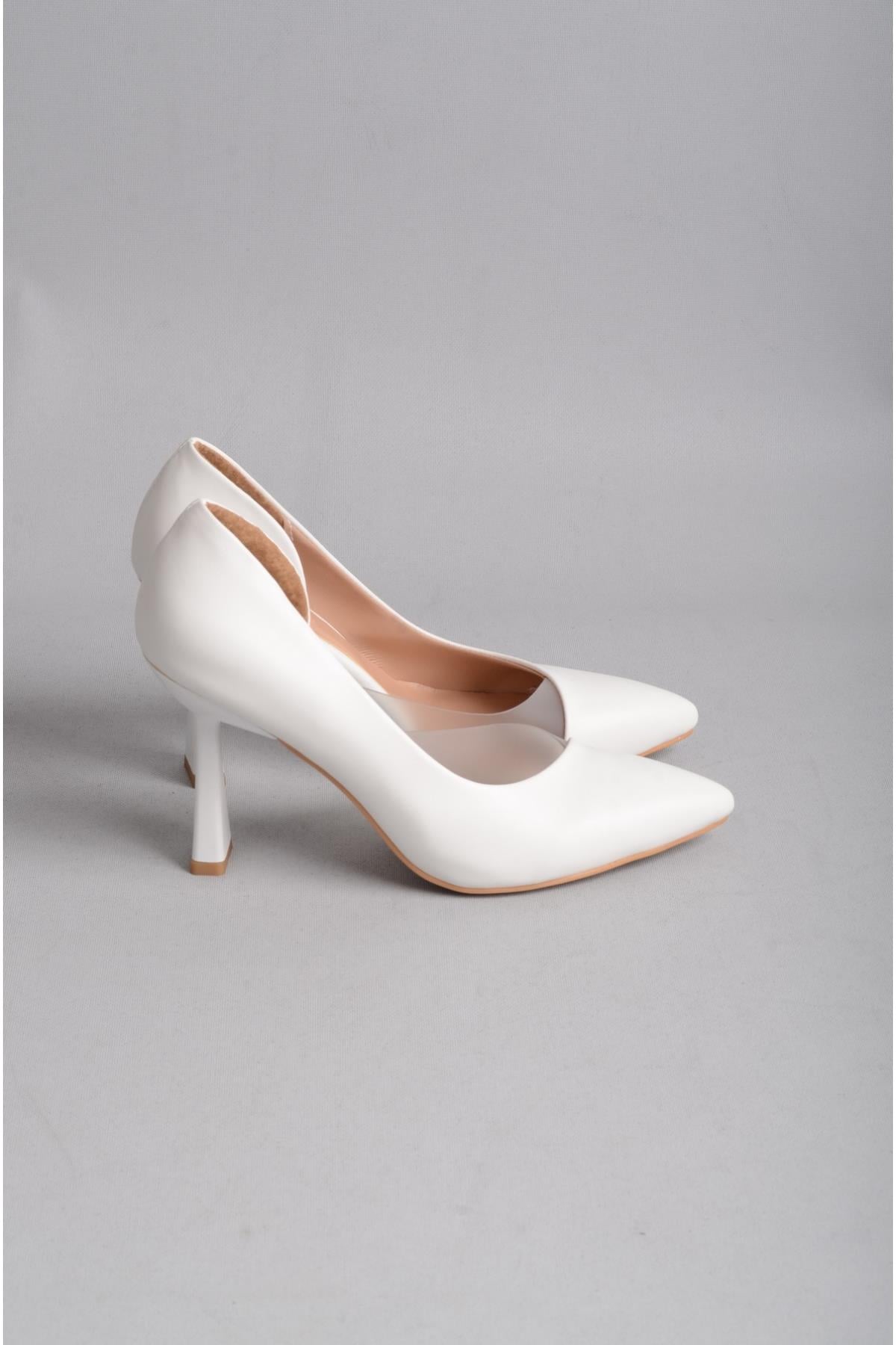 SEÇ 751 STİLETTO TOPUKLU AYAKKABI (9 cm) BEYAZ