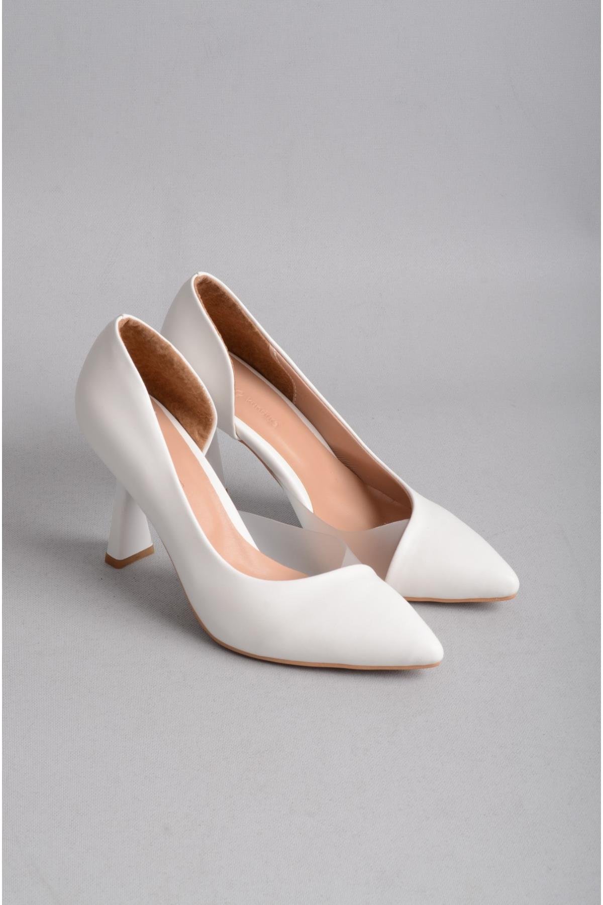 SEÇ 751 STİLETTO TOPUKLU AYAKKABI (9 cm) BEYAZ