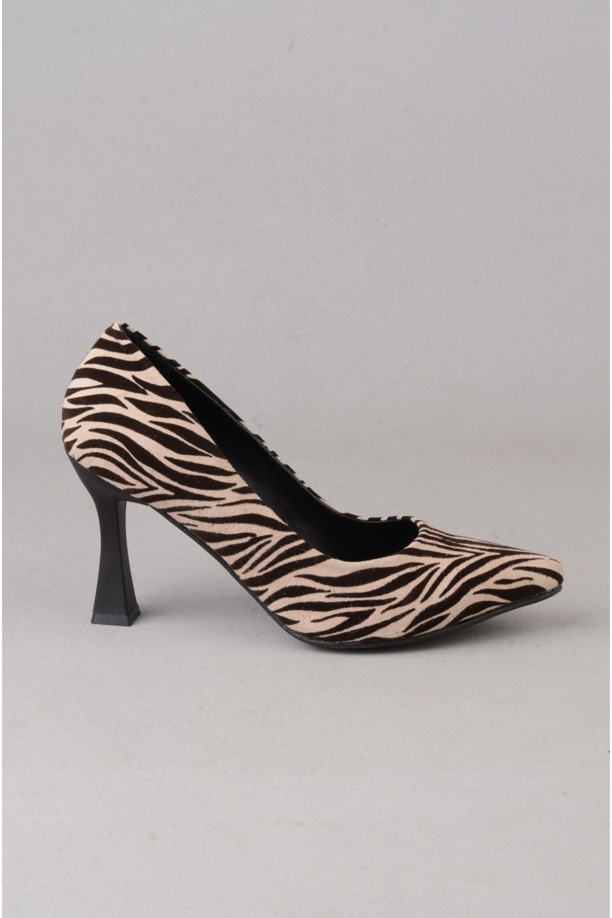 SEÇ 861 HAKİKİ DERİ STİLETTO (9cm) ZEBRA
