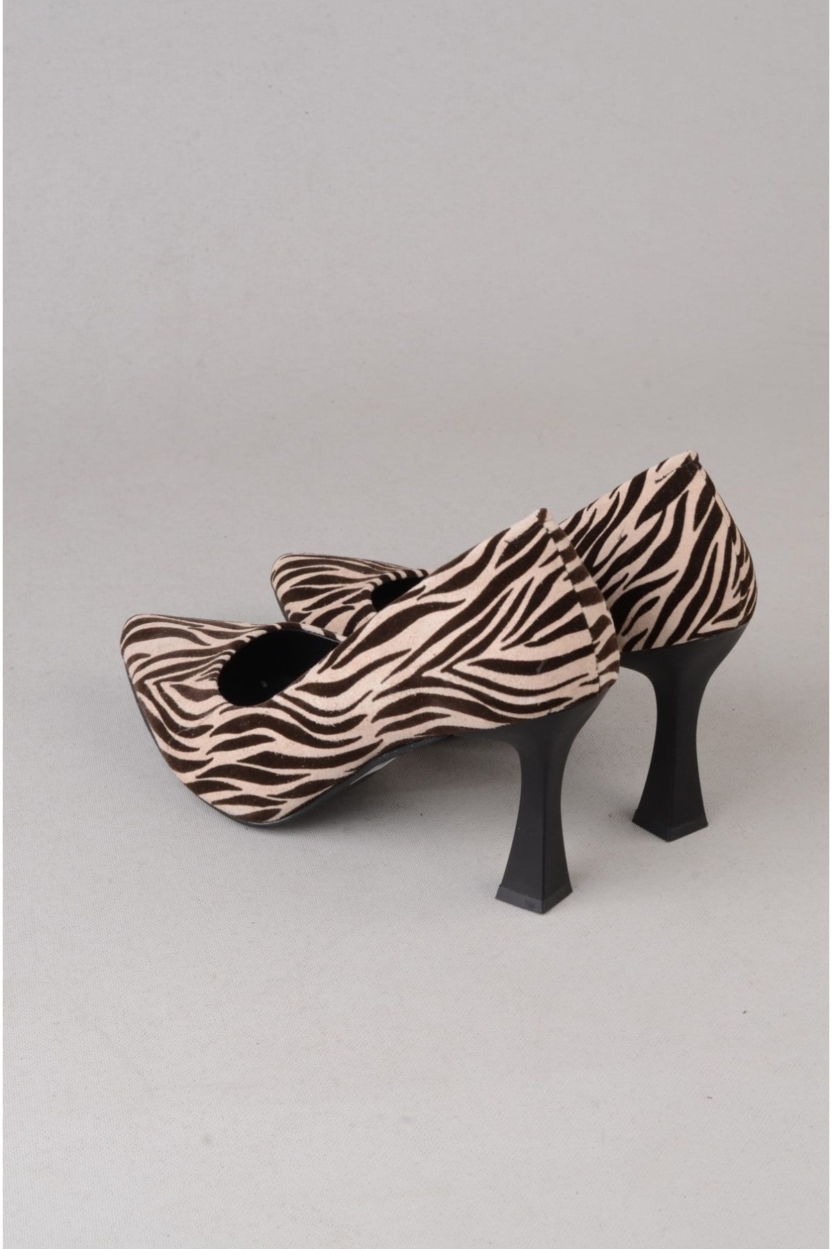 SEÇ 861 HAKİKİ DERİ STİLETTO (9cm) ZEBRA