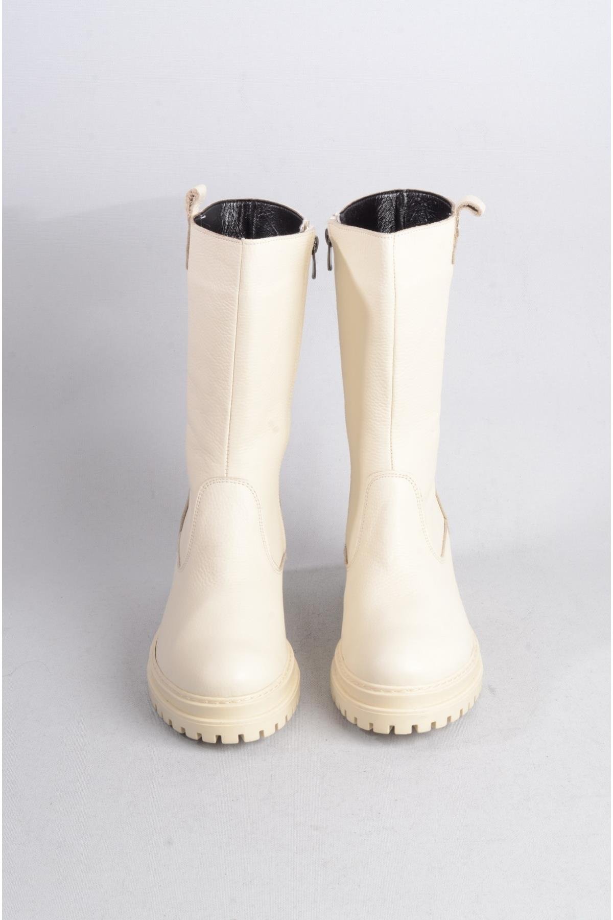 SEÇ 888 HAKİKİ DERİ KADIN BOT BEJ