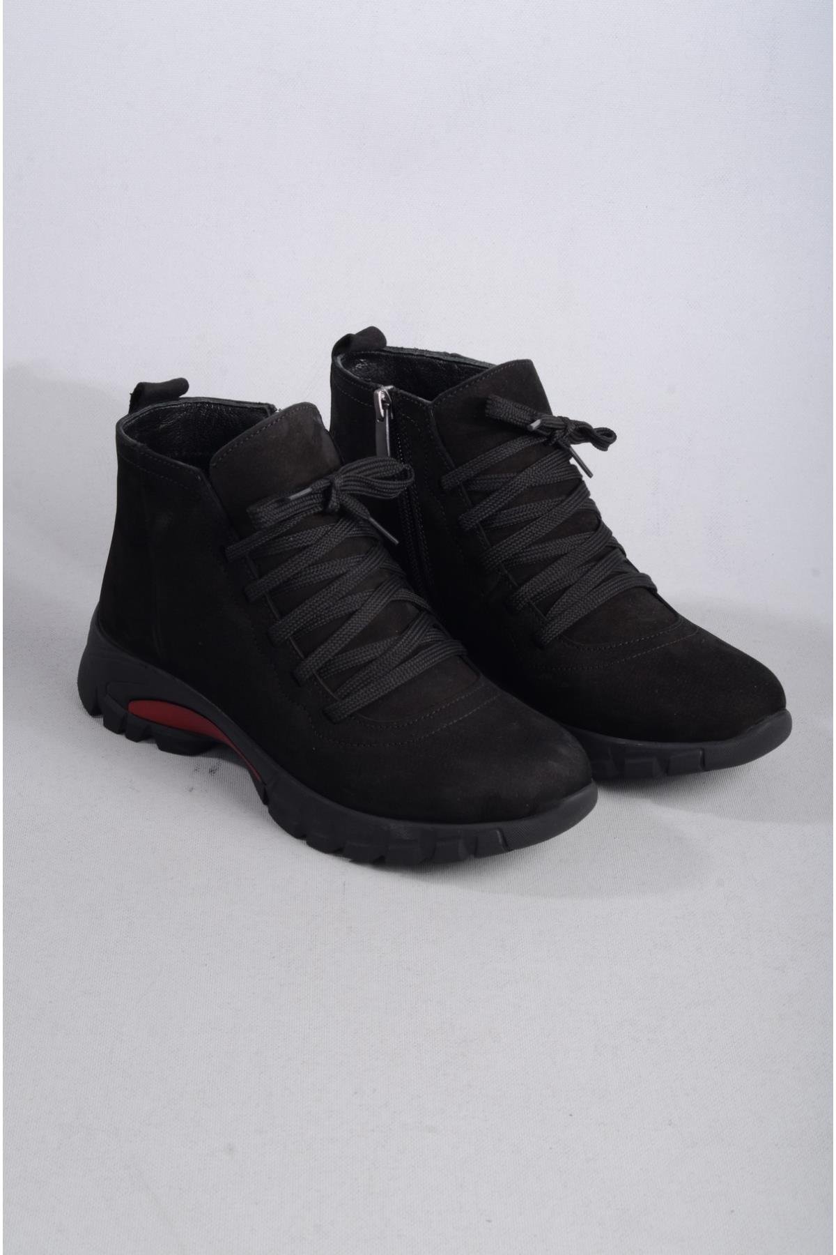 SEÇ 9367 HAKİKİ DERİ COMFORT BOT SİYAH