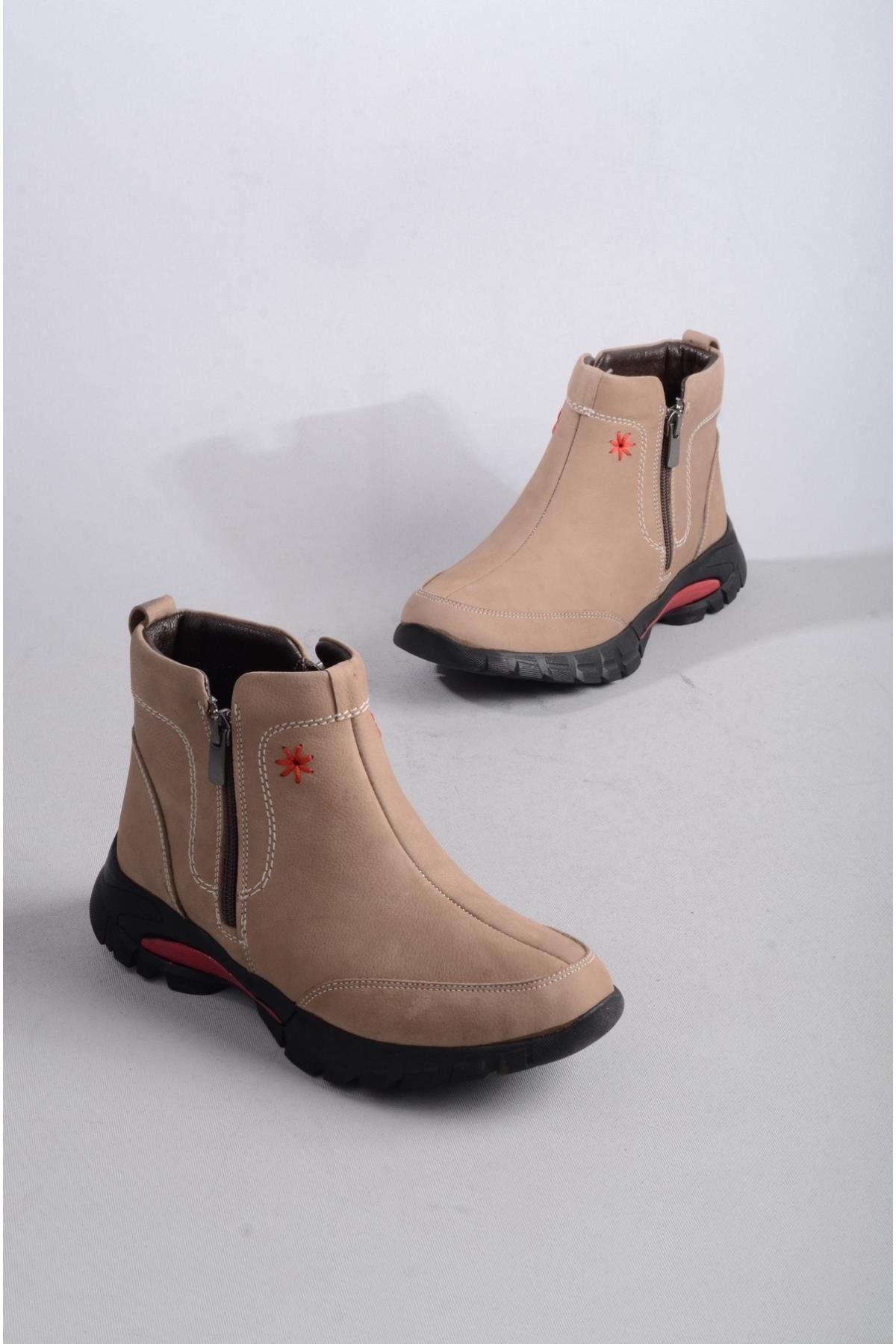 SEÇ 9399 HAKİKİ DERİ COMFORT KADIN BOT VİZON