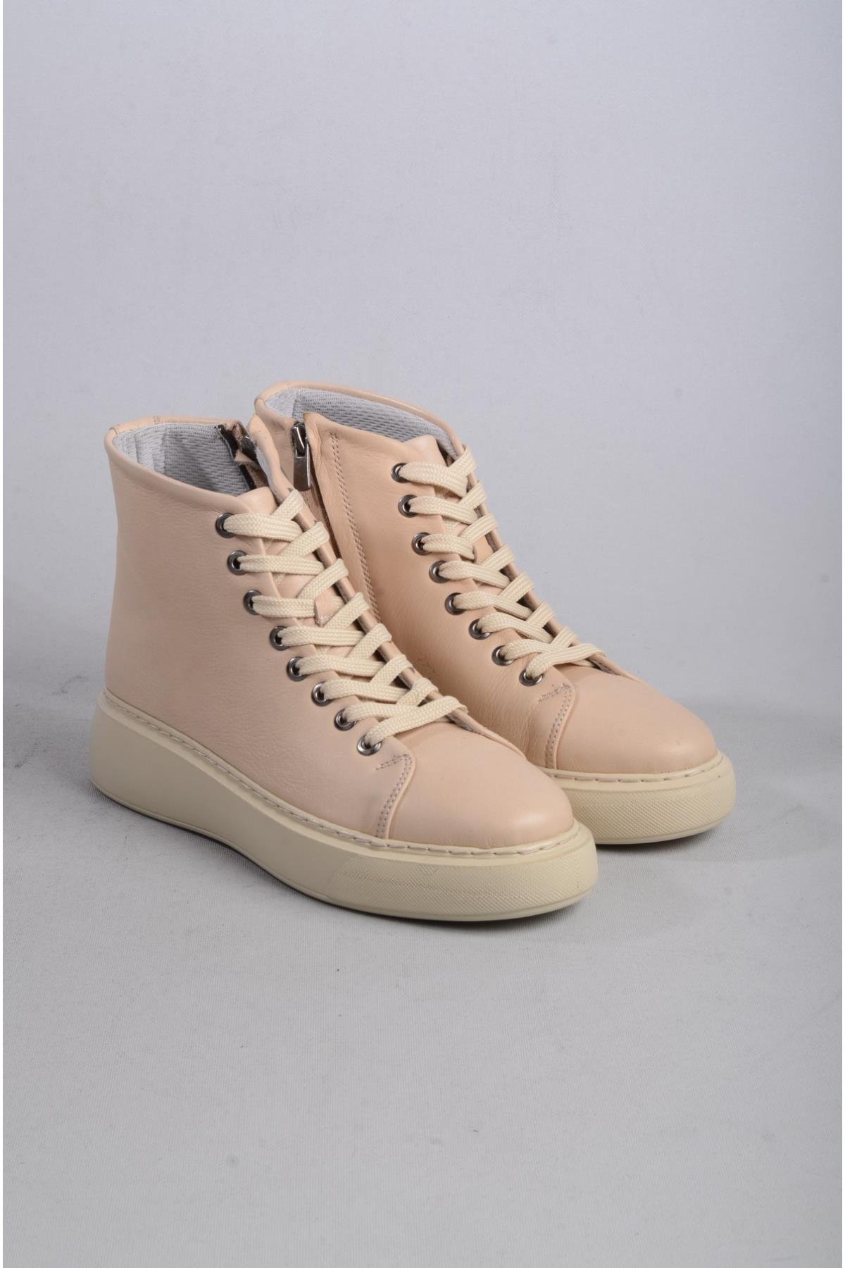 SEÇ D2210 HAKİKİ DERİ CASUAL BOT BEJ