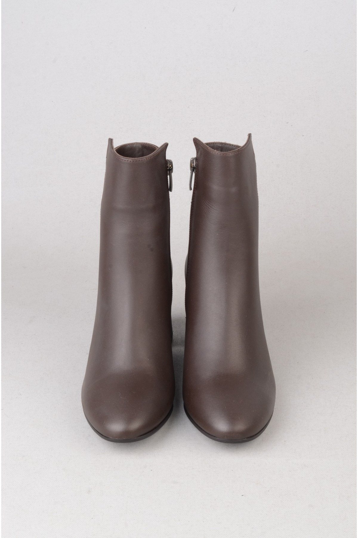 SEÇ V2727 HAKİKİ DERİ KADIN TOPUKLU BOT (Topuk Boyu: 7 cm) KAHVE