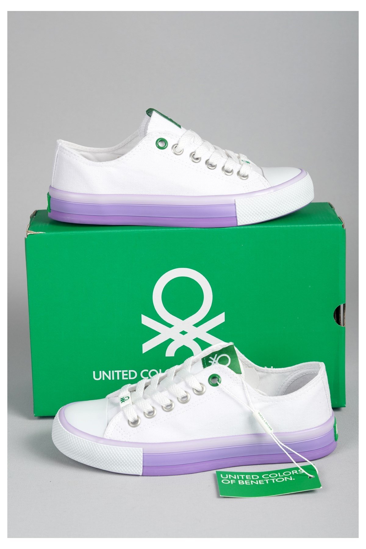 United Colors Of Benetton Bn30176  Convers Model Keten Ayakkabi Beyaz-Lila