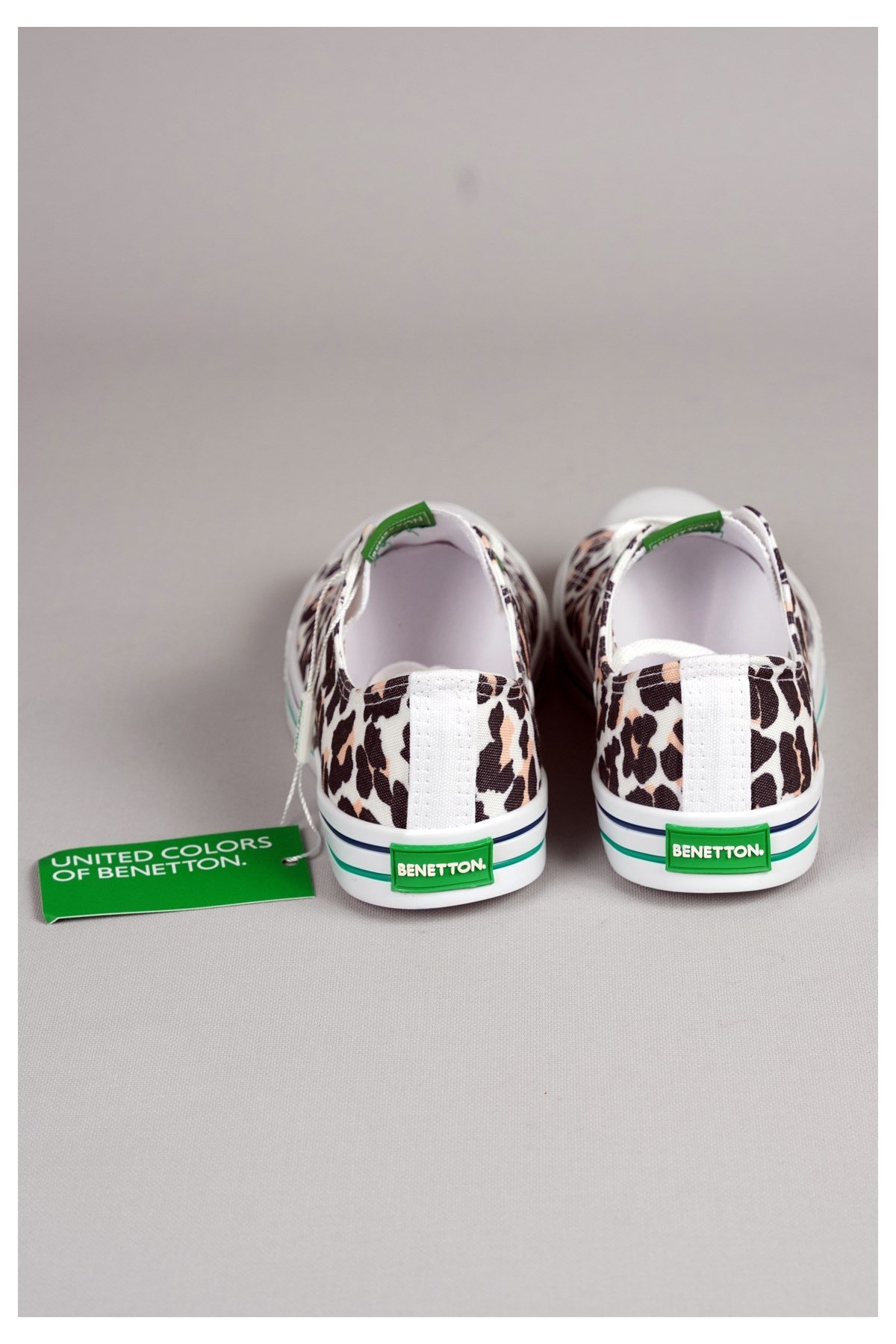 United Colors Of Benetton Bn30179  Convers Model Keten Ayakkabi Beyaz-Leopar