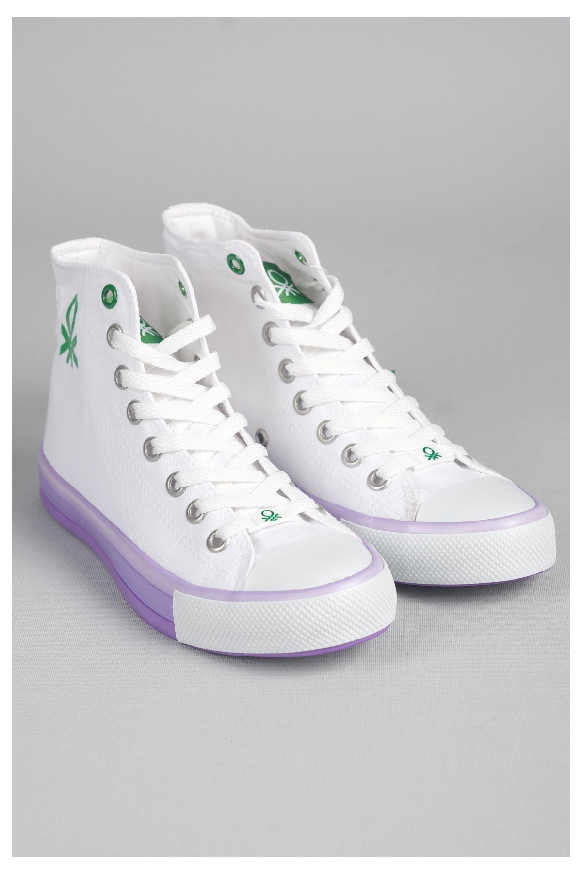 United Colors Of Benetton Bn30189 Convers Model Keten Ayakkabi Beyaz-Lila