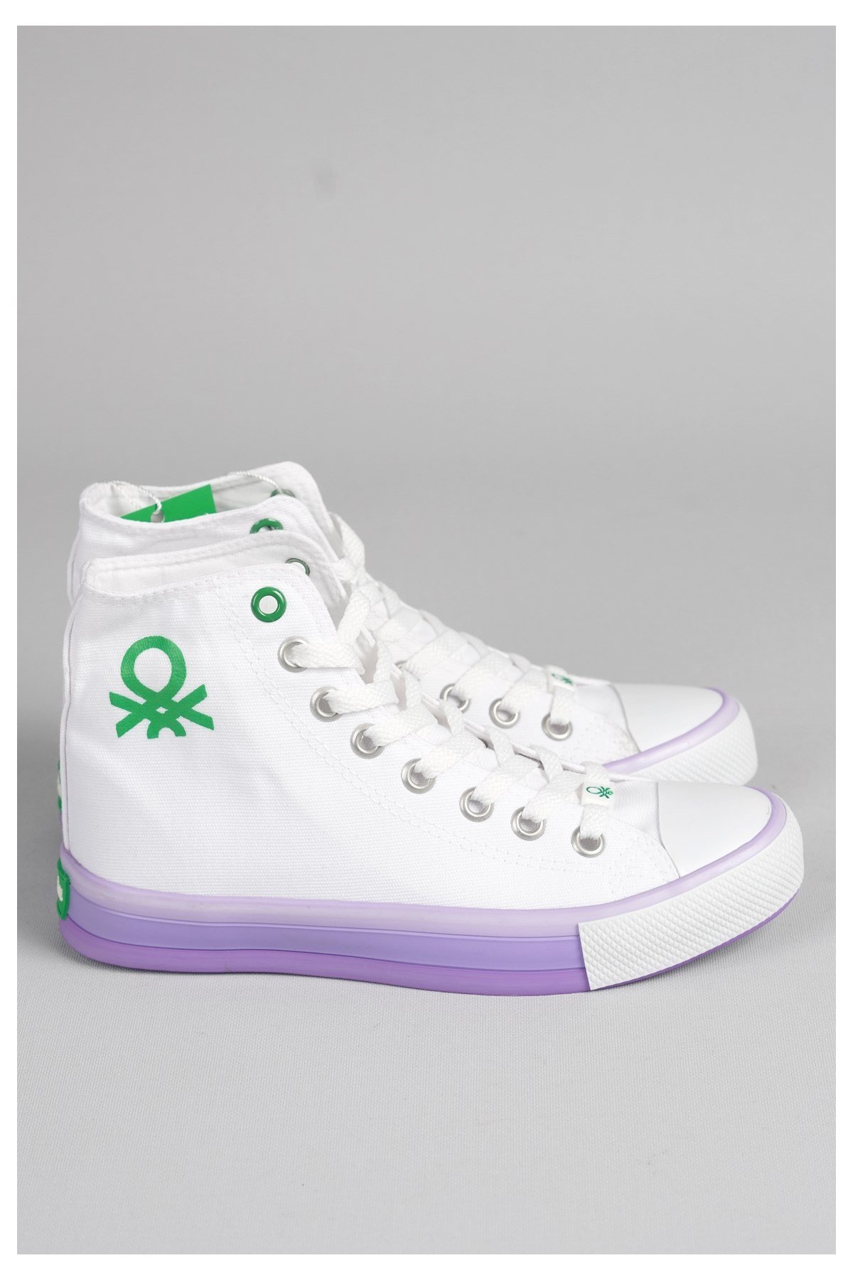 United Colors Of Benetton Bn30189 Convers Model Keten Ayakkabi Beyaz-Lila