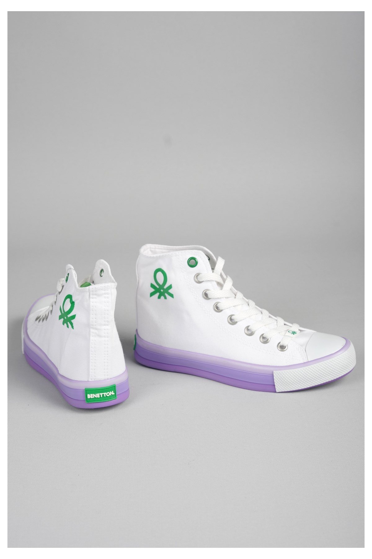 United Colors Of Benetton Bn30189 Convers Model Keten Ayakkabi Beyaz-Lila