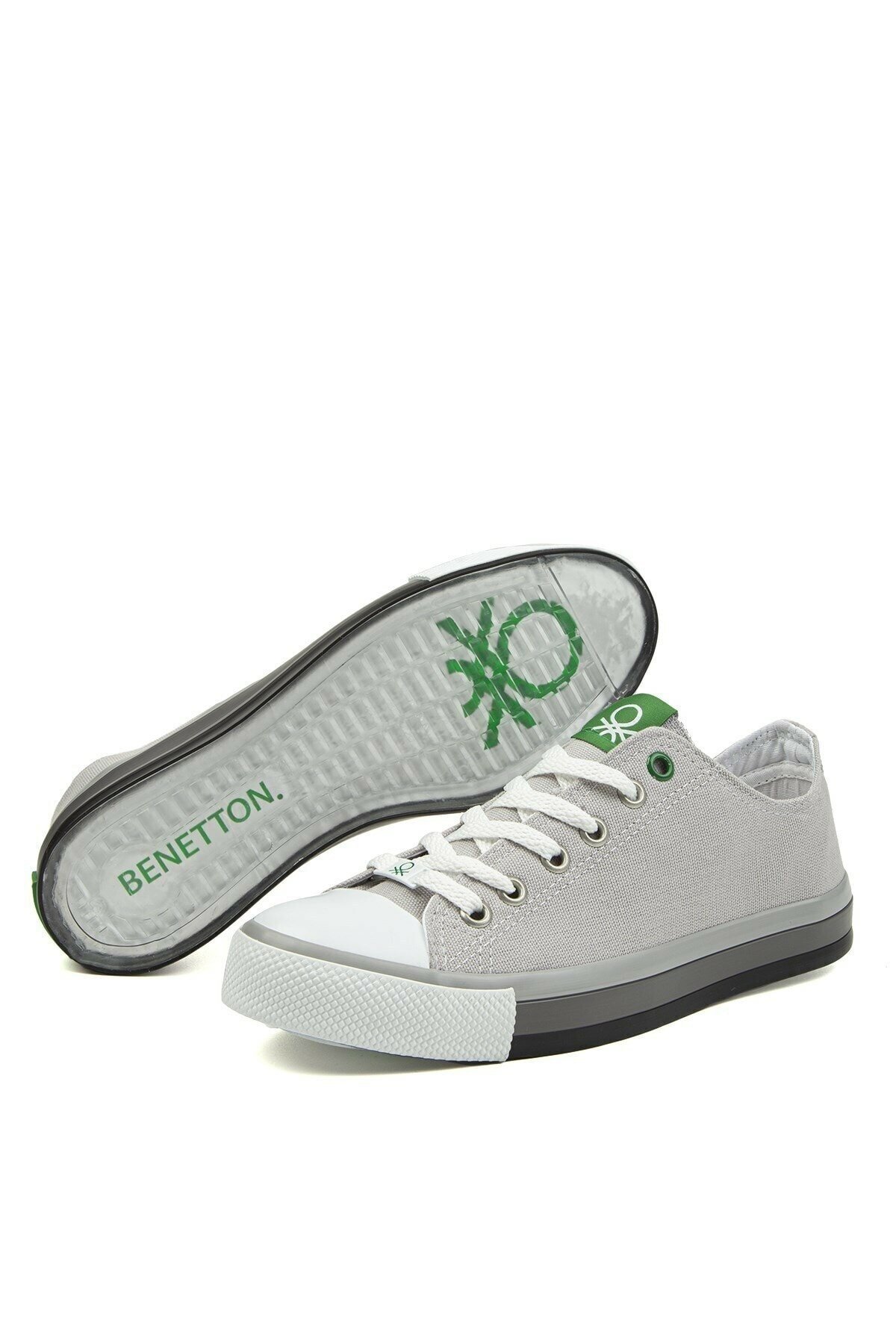 United Colors Of Benetton Bn30553 Convers Model Keten Ayakkabi A.gri-Siyah