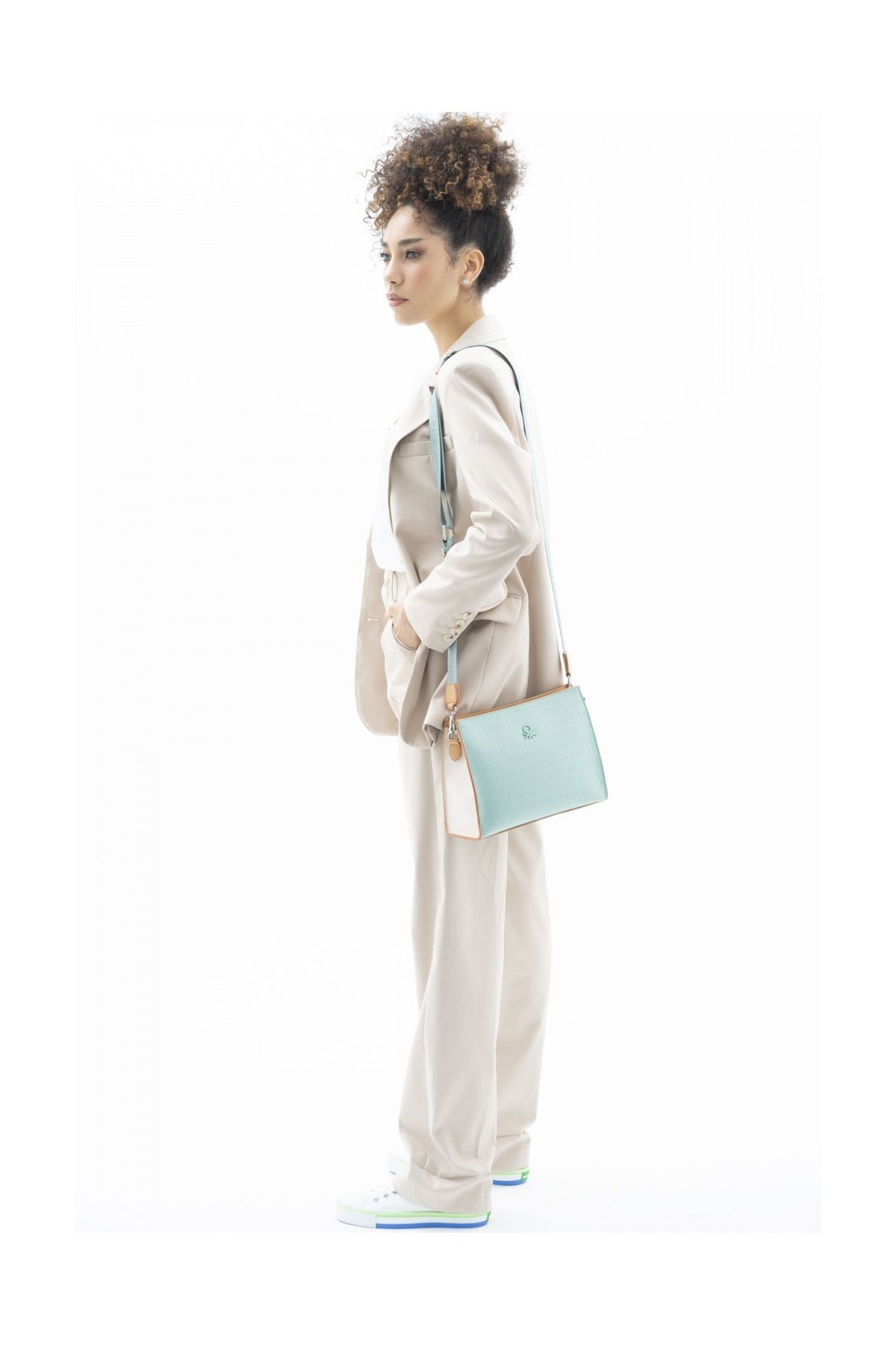 United Colors Of Benetton Bnt462 Çapraz Çanta Yeşil-Bej-A.camel