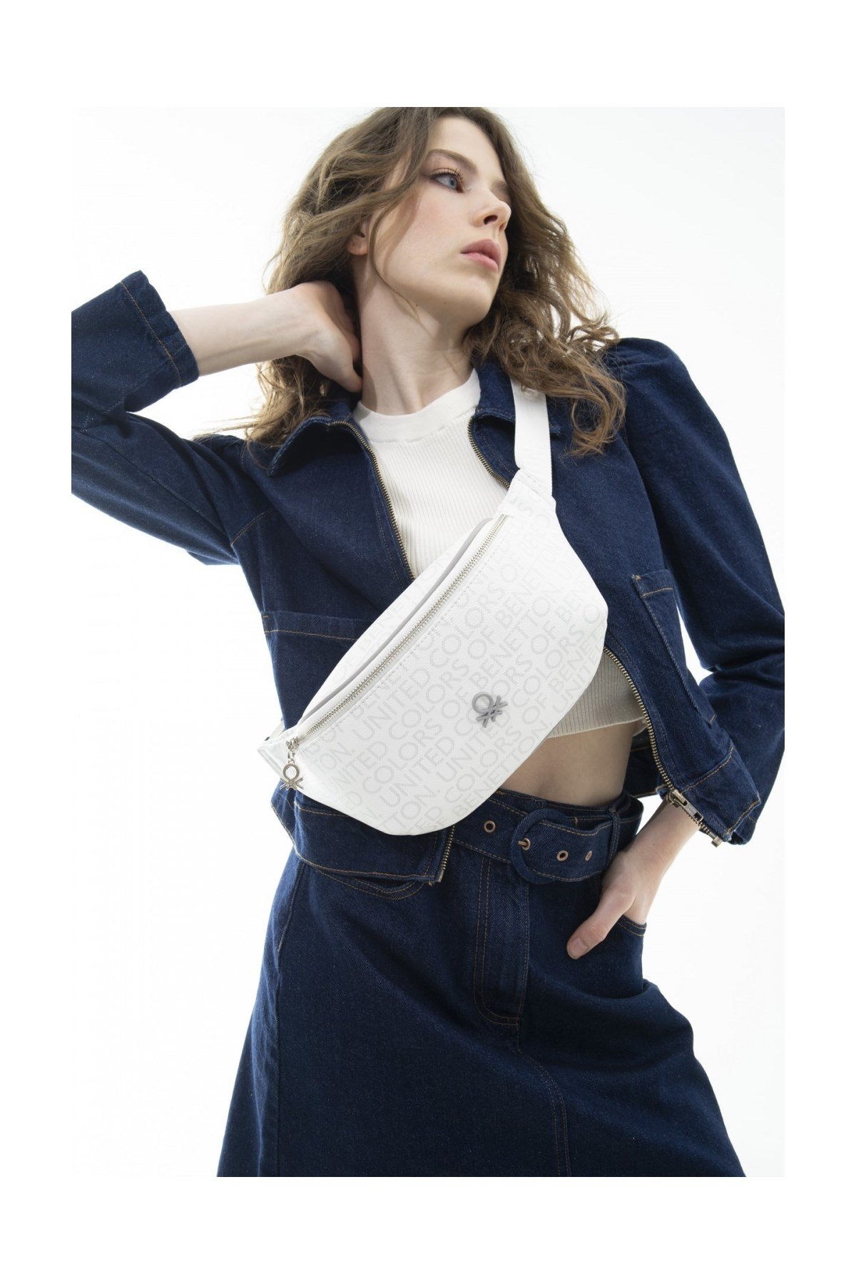 United Colors Of Benetton Bnt750 Body Bag Beyaz-A.gri