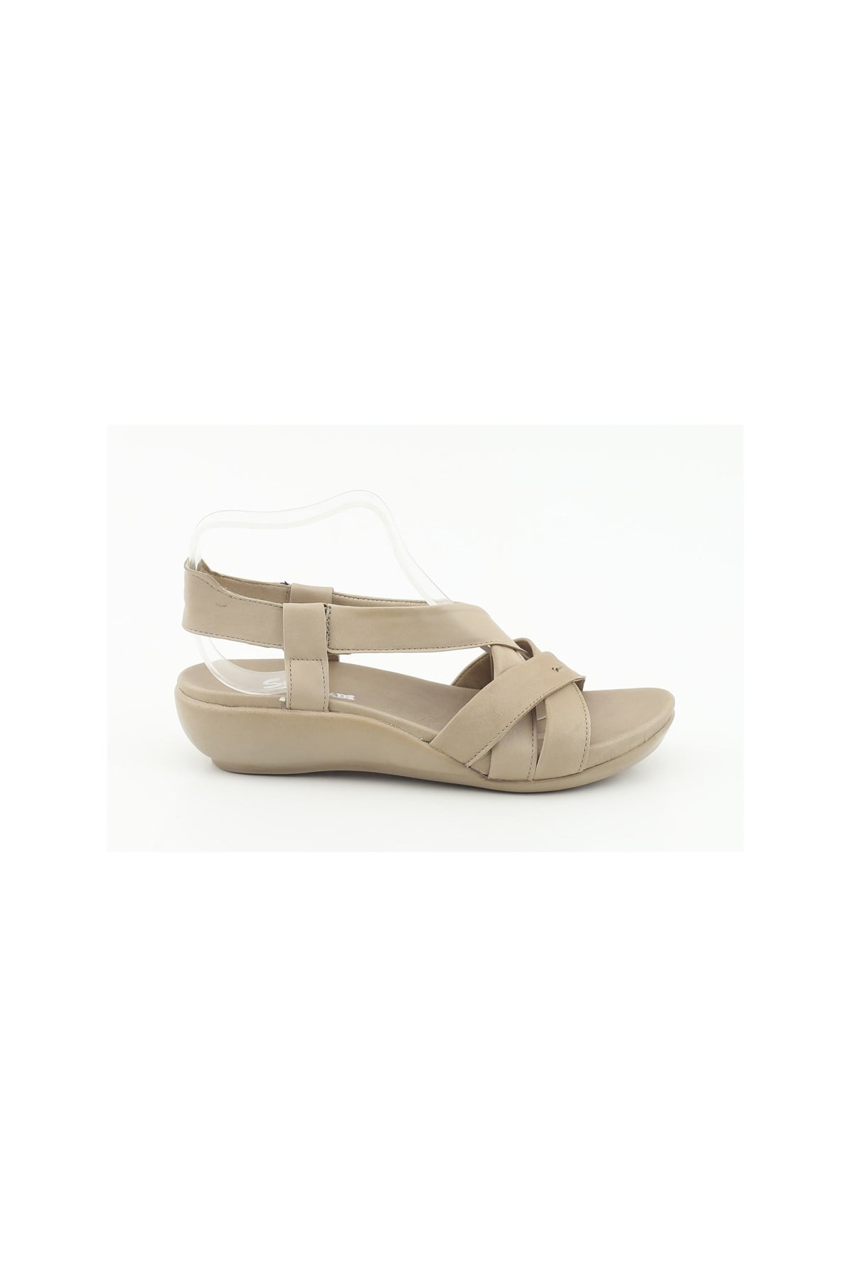 Zyn 9038 Hakiki Deri Kadin Anatomik Sandalet Kum
