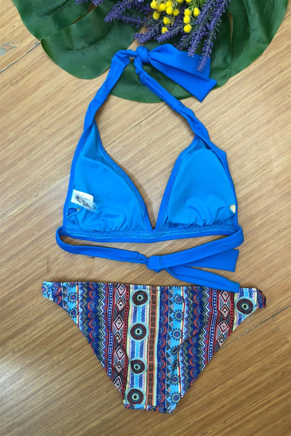 mayostorePierre CardinÜçgen Bikini ModelleriPierre Cardin Uzun Üçgen Bikini Takım Desenli 227281
