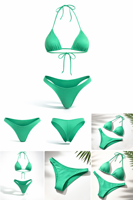 mayostoreRIVAMAREÜçgen Bikini ModelleriBrazilian Üçgen Bikini Takımı Yeşil 1001-56