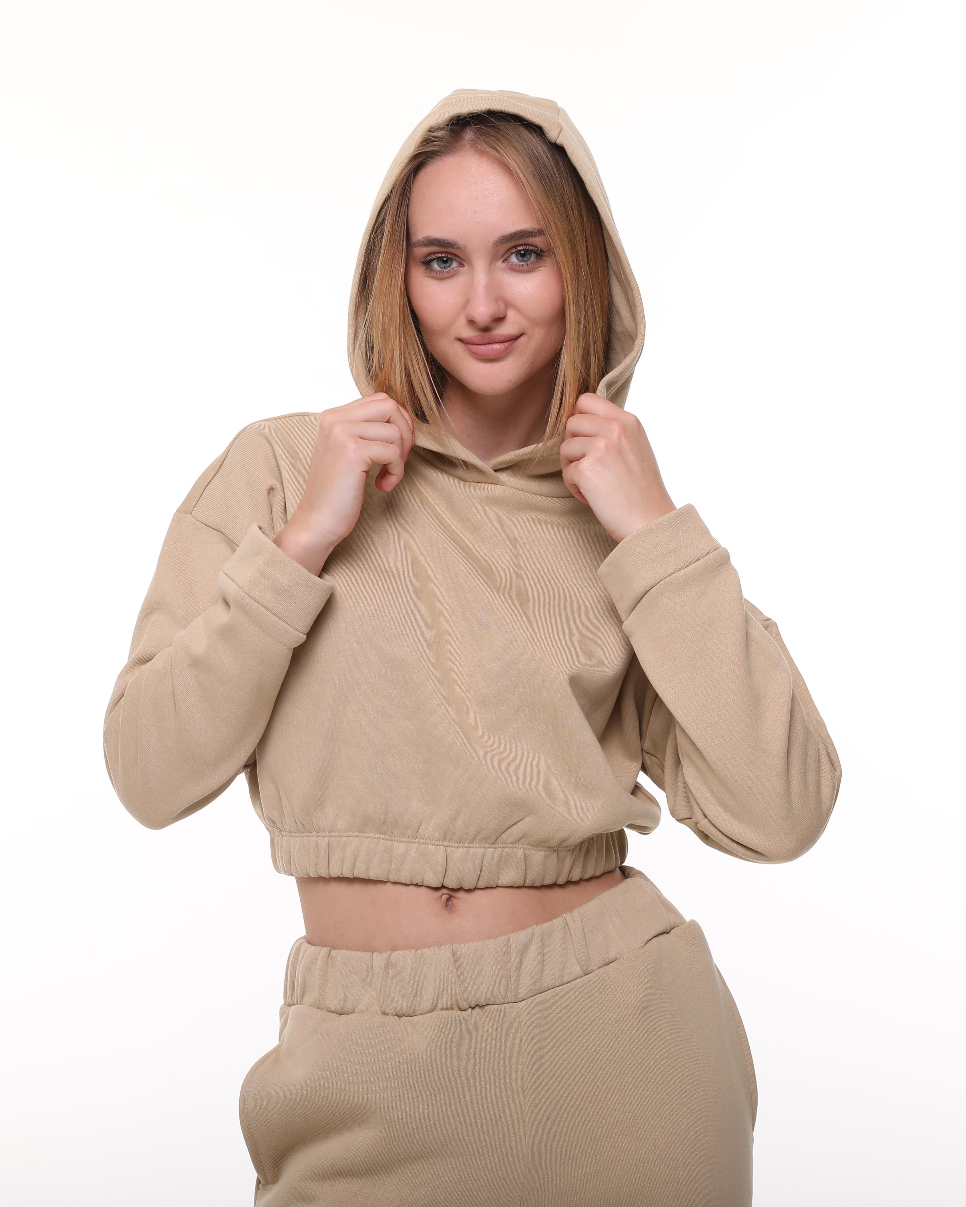 Bej Şardonlu Sweatshirt
