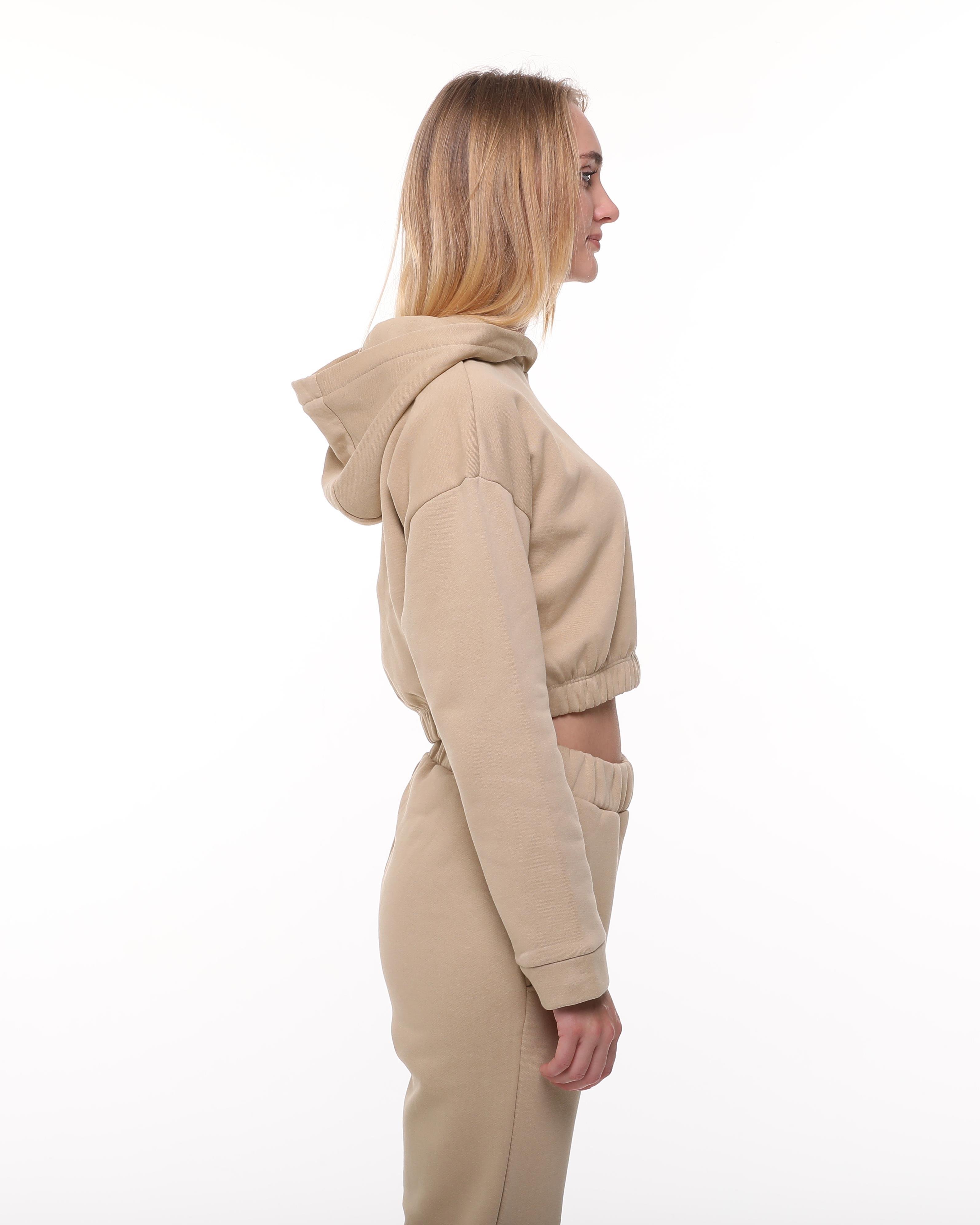 Bej Şardonlu Sweatshirt