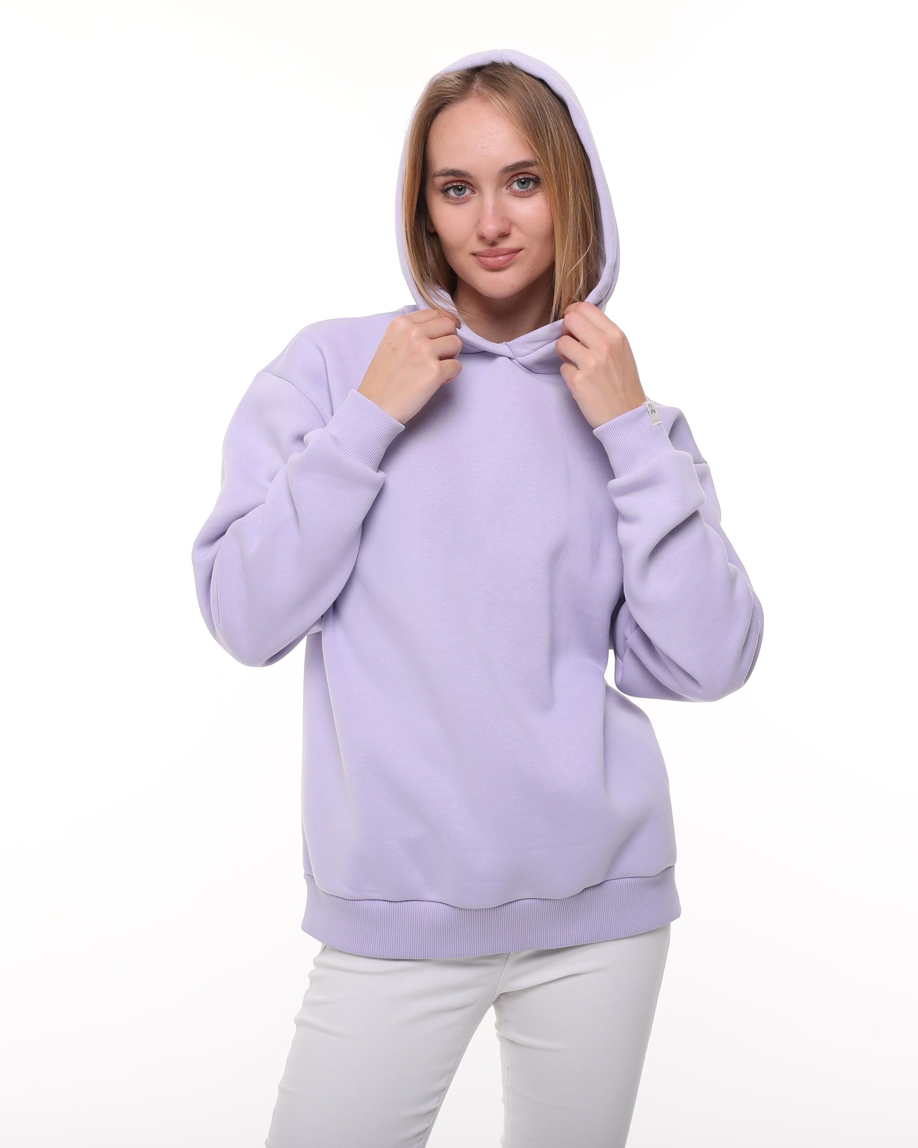 Lila Oversize Şardonlu Sweatshirt