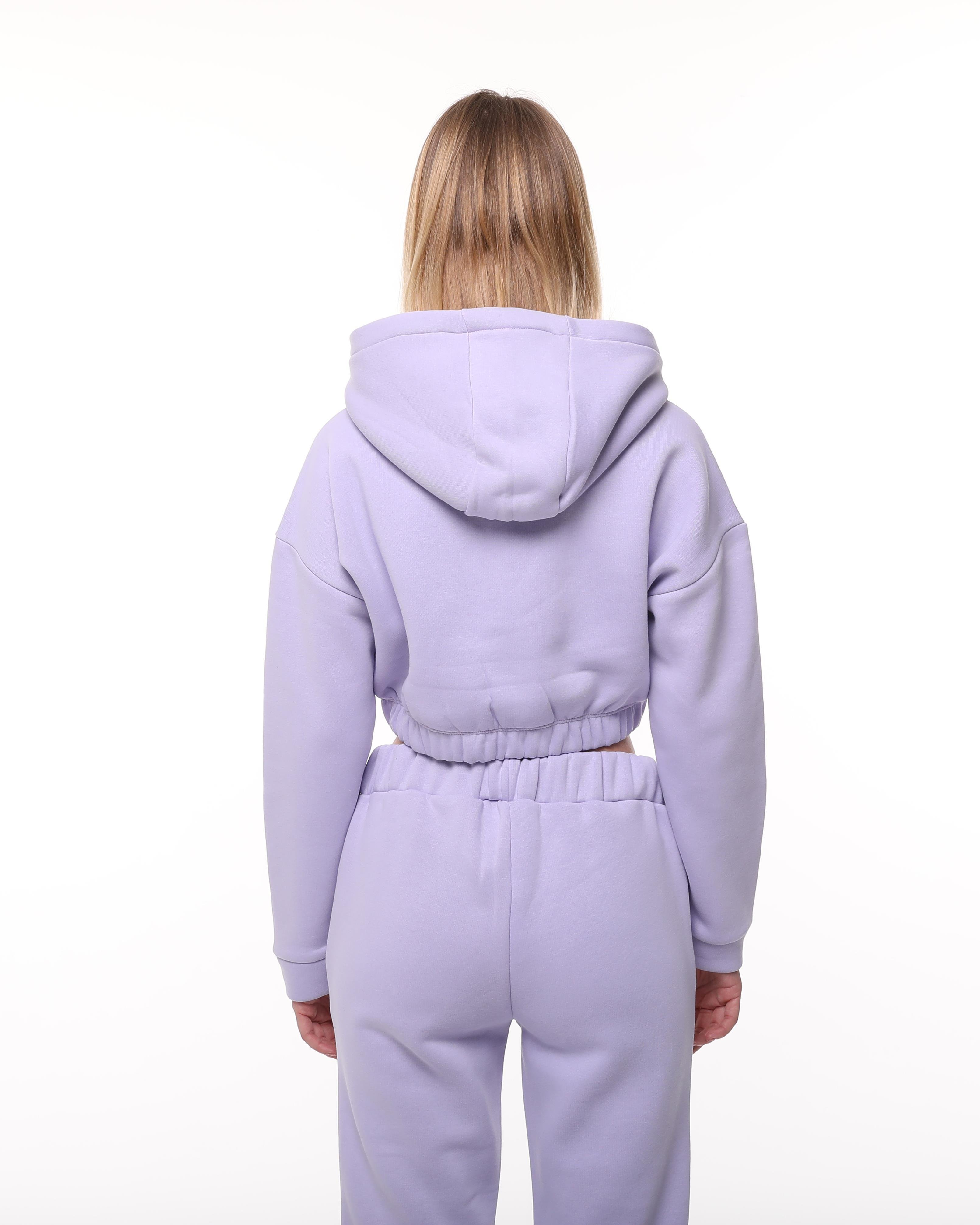 Lila Şardonlu Sweatshirt