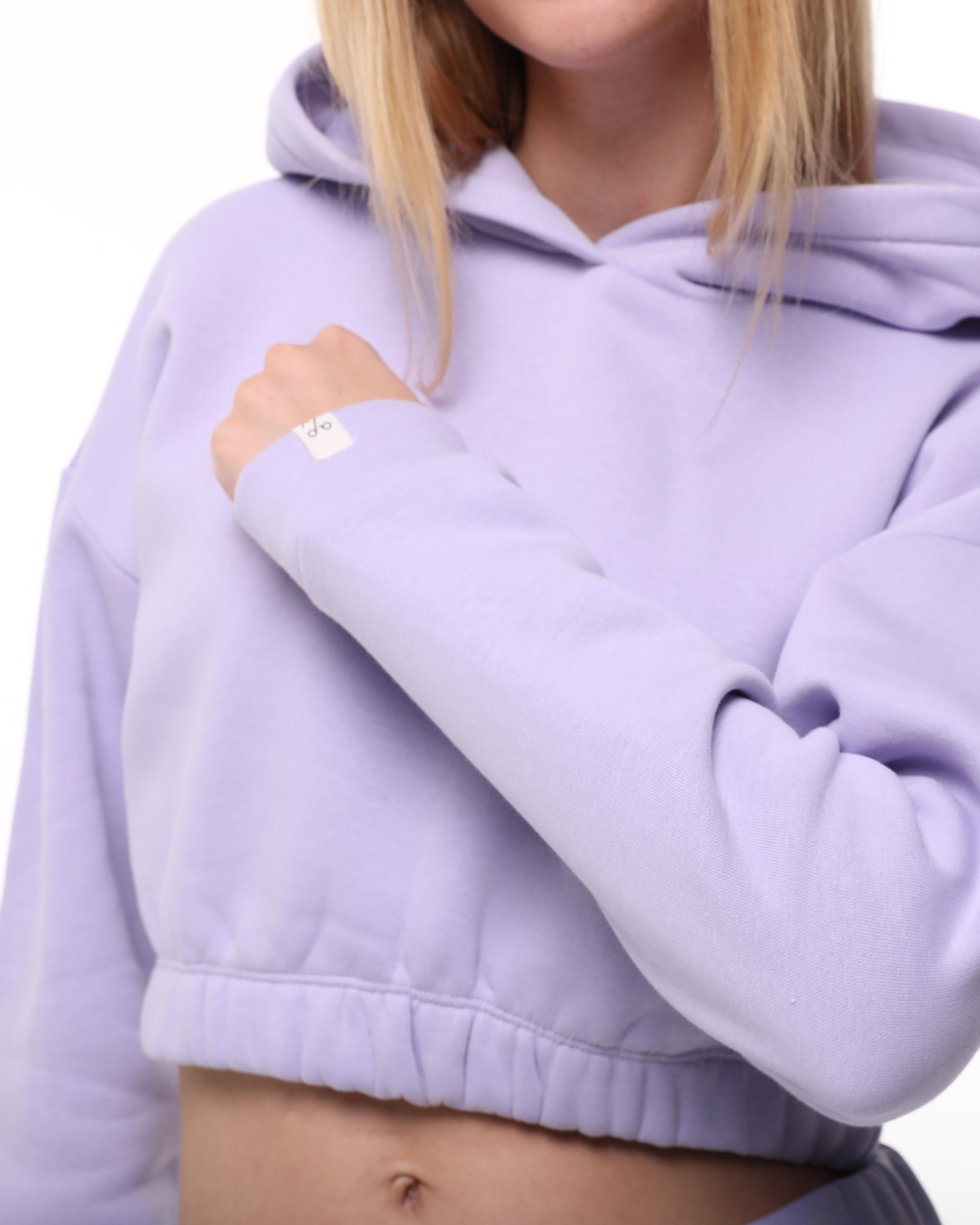 Lila Şardonlu Sweatshirt